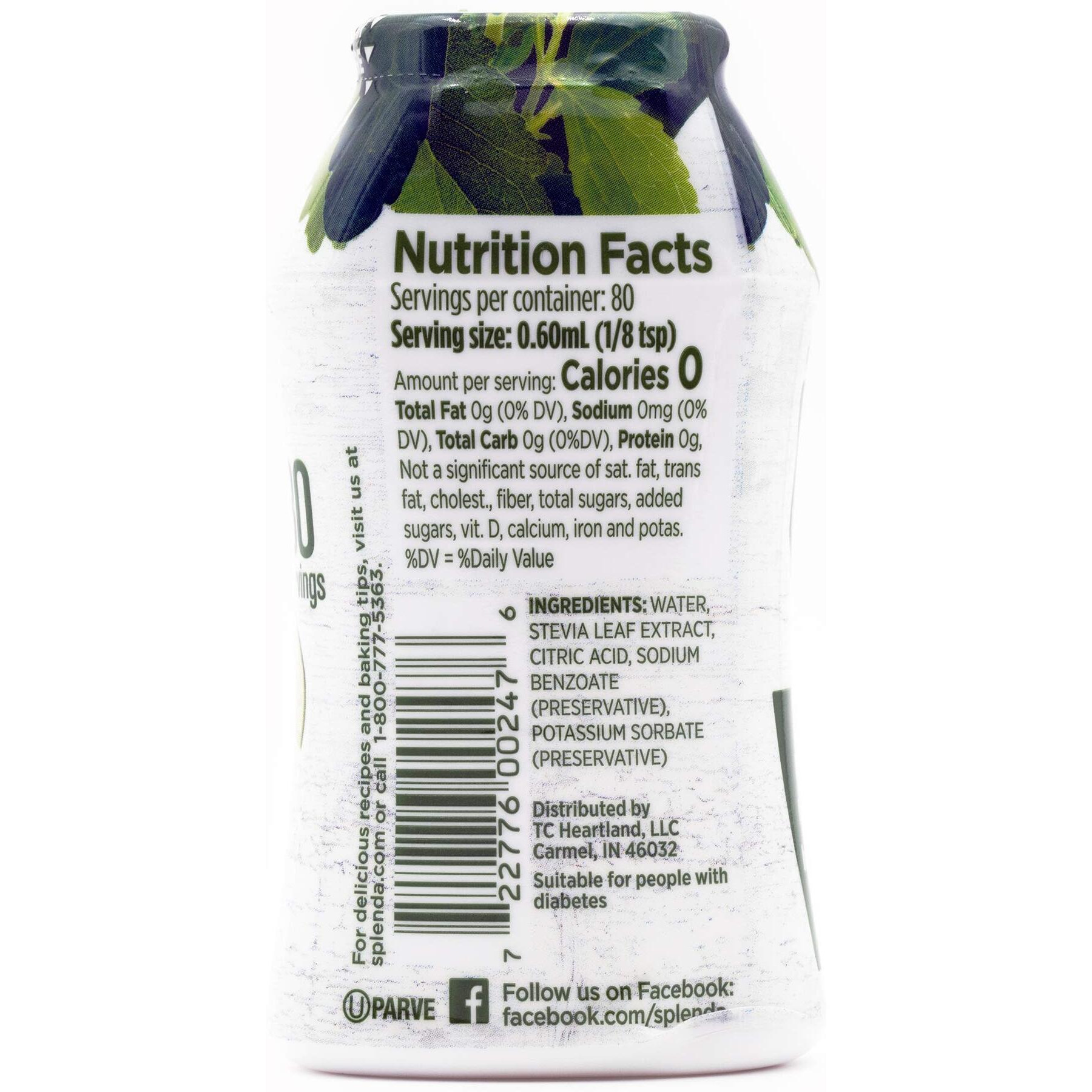 Splenda Stevia Liquid Zero Calorie Sweetener Drops, 1.68 Fl Oz Bottle (Pack Of 3) (Packaging May Vary)