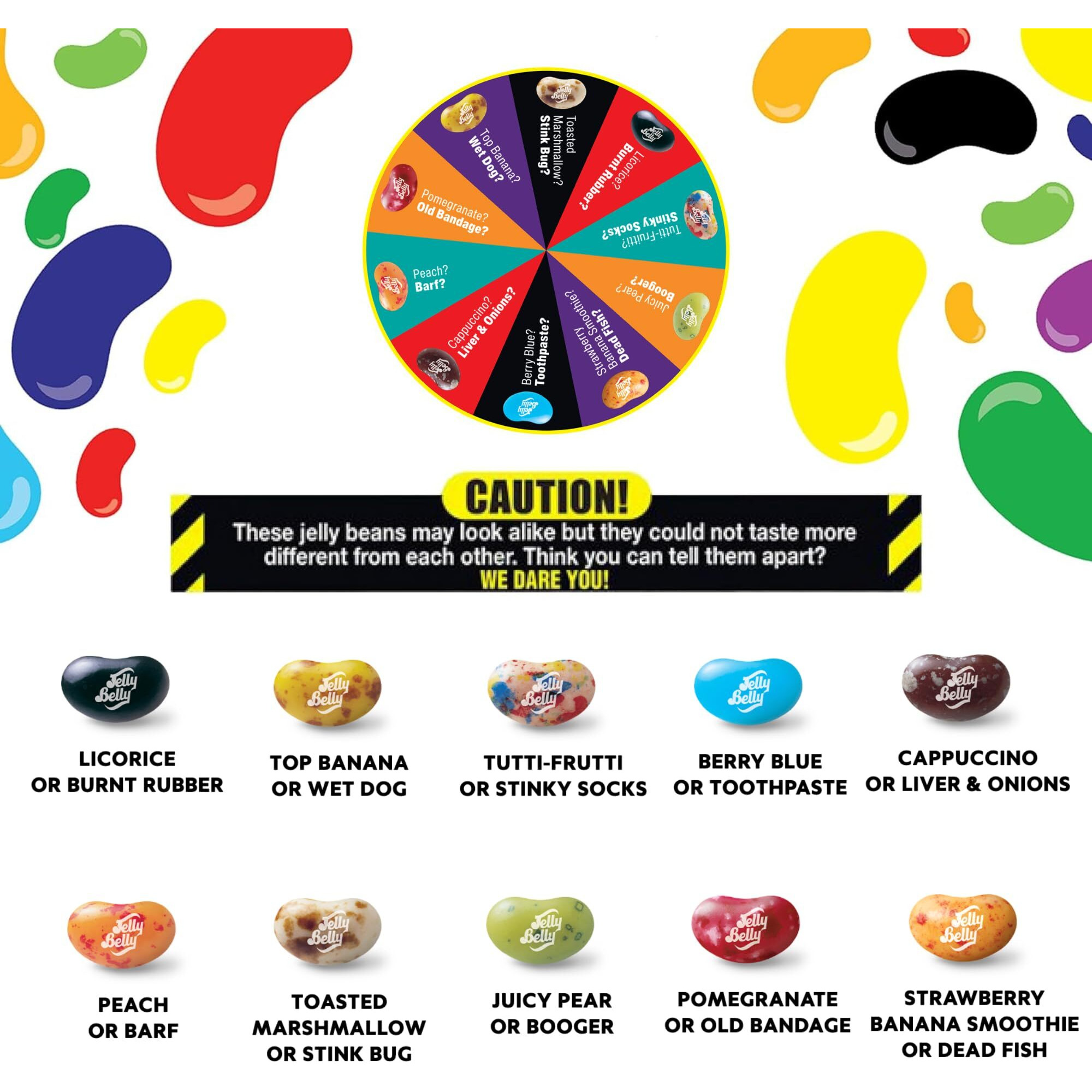 Jelly Belly Bean Boozled Jelly Beans Game New Edition + 5 Gaudum Cards (For Adults)