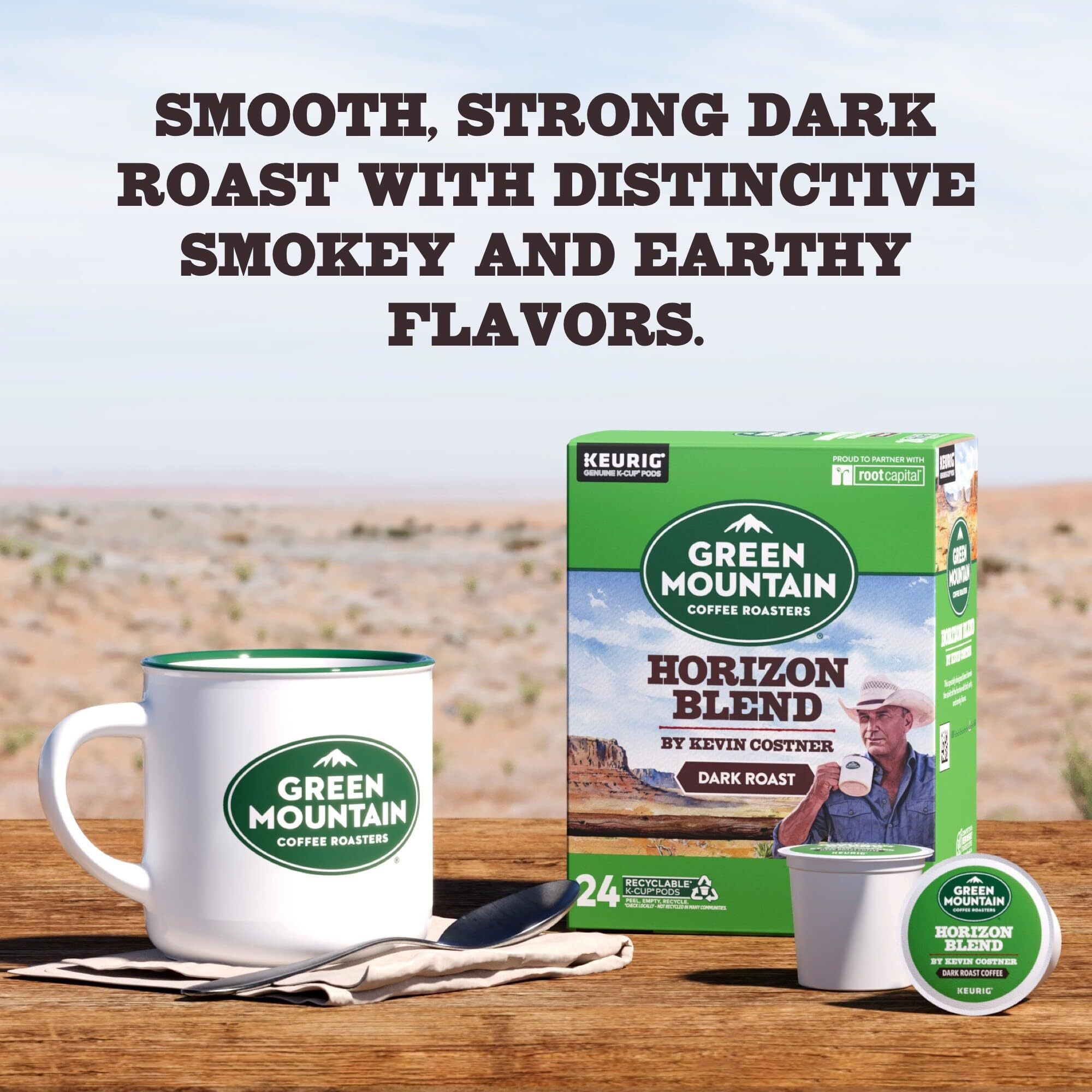 Green Mountain Coffee Roasters Horizon Blend Coffee By Kevin Costner, Keurig Single Serve K-Cup Pods, 60-Count (6 X 10 Count Boxes)