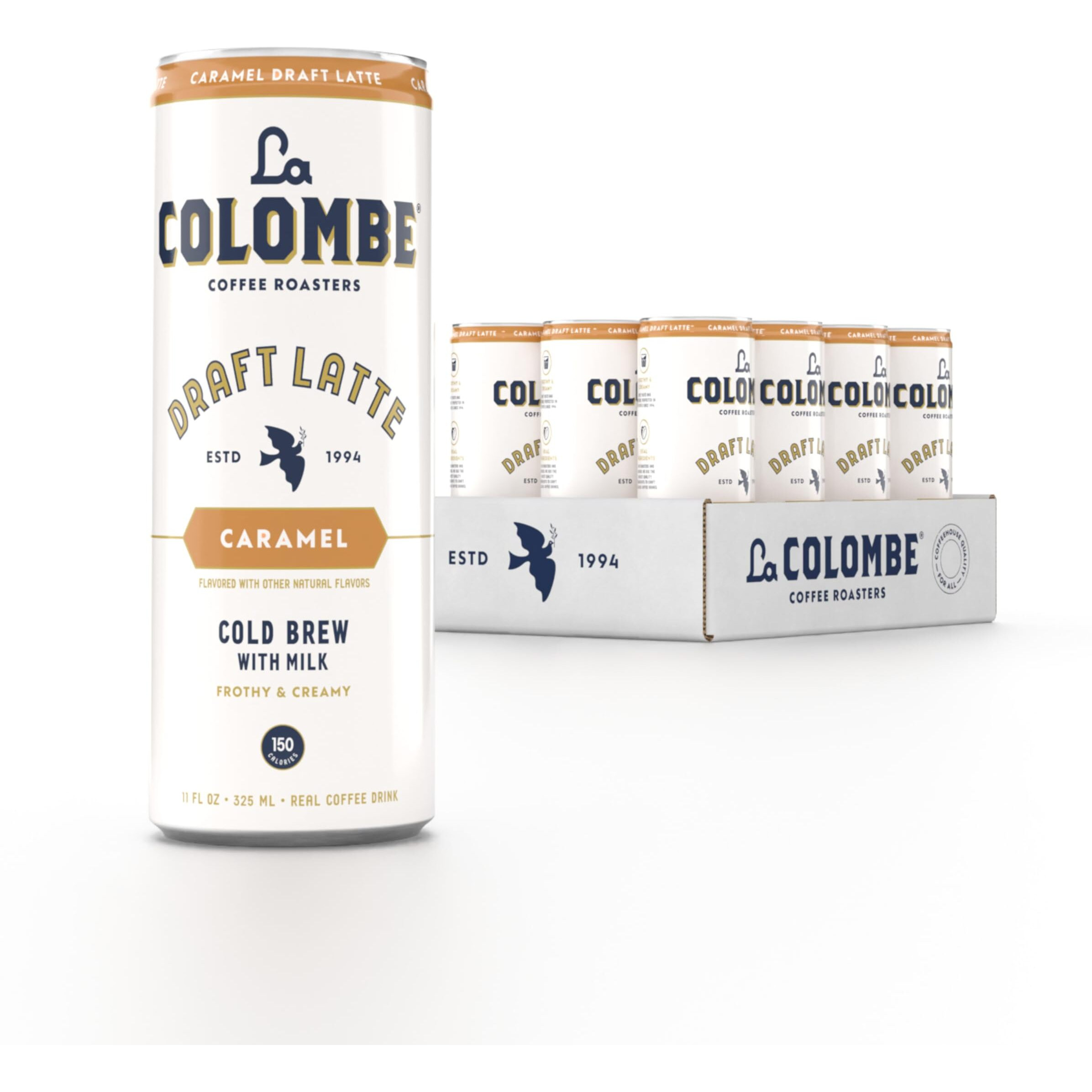 La Colombe Coffee, Caramel Draft Latte, 11 Fl Oz Cans (Pack Of 12), Coffeehouse Quality Cold Brew, Specialty Grade Coffee Beans, Ready-To-Drink On-The-Go