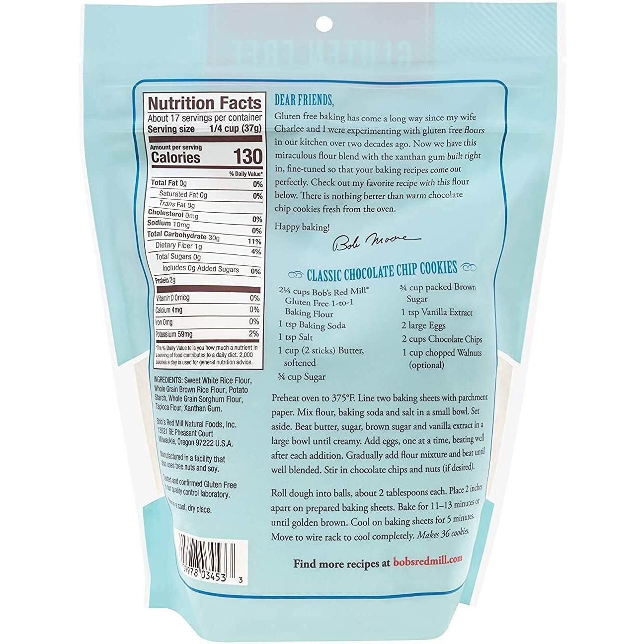 Bob's Red Mill Gluten Free 1-To-1 Baking Flour, 44 Oz (Pack Of 4)