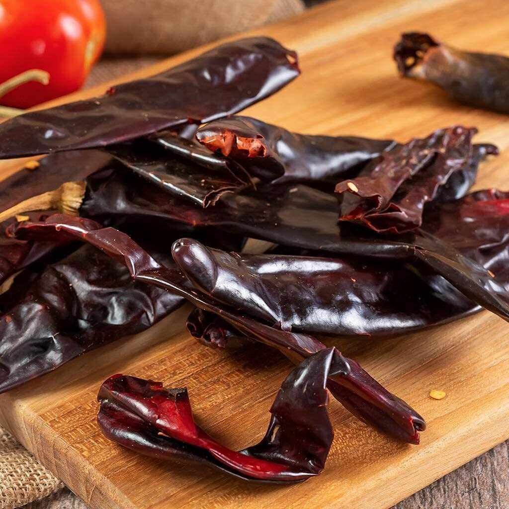 1Lb Guajillo Stemless Chile Food Service Size, Whole Dried Red Chile Seco Mexican Peppers, Chiles Descolados, Versatile Mexican Ingredients For Mexican Salsa By 1400S Spices