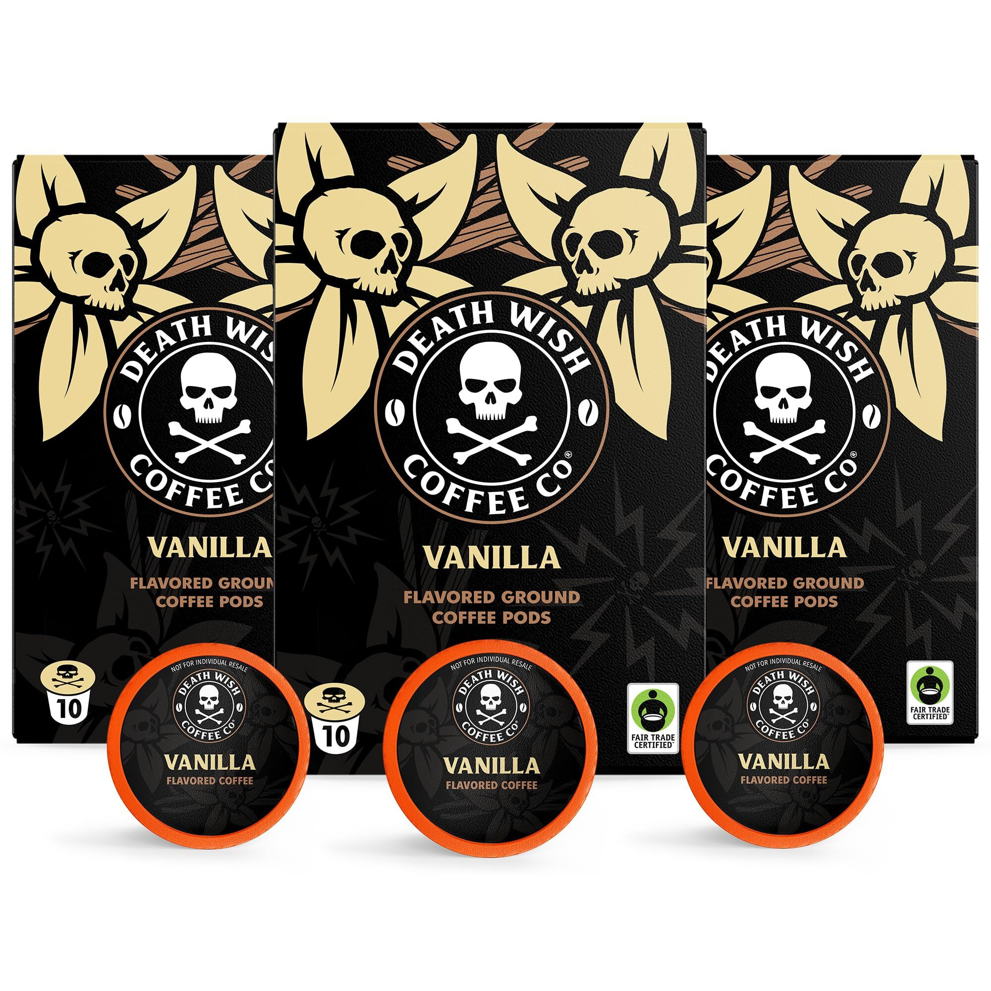 Death Wish Coffee, Vanilla Single Serve Pods (30 Count)