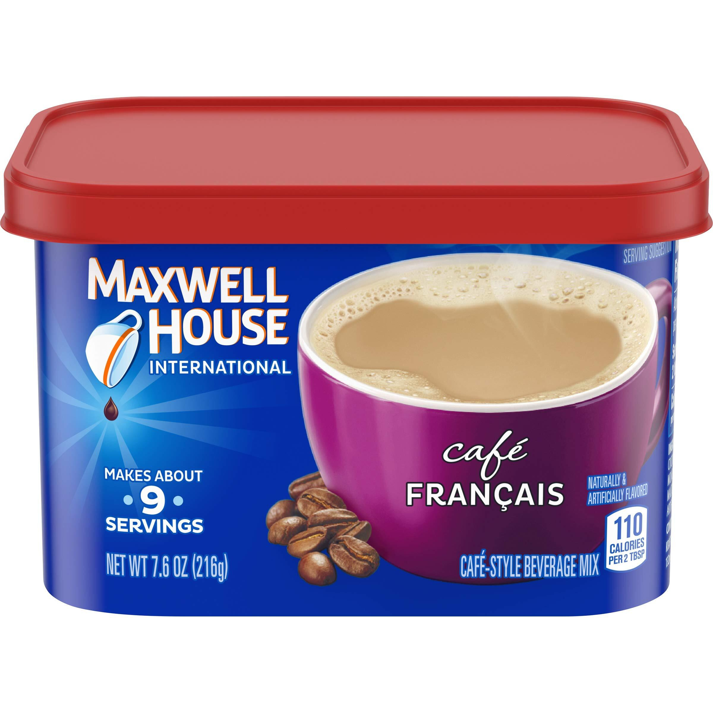 Maxwell House International Cafe Francais Style Instant Coffee, 7.6 Ounce (Pack Of 4)