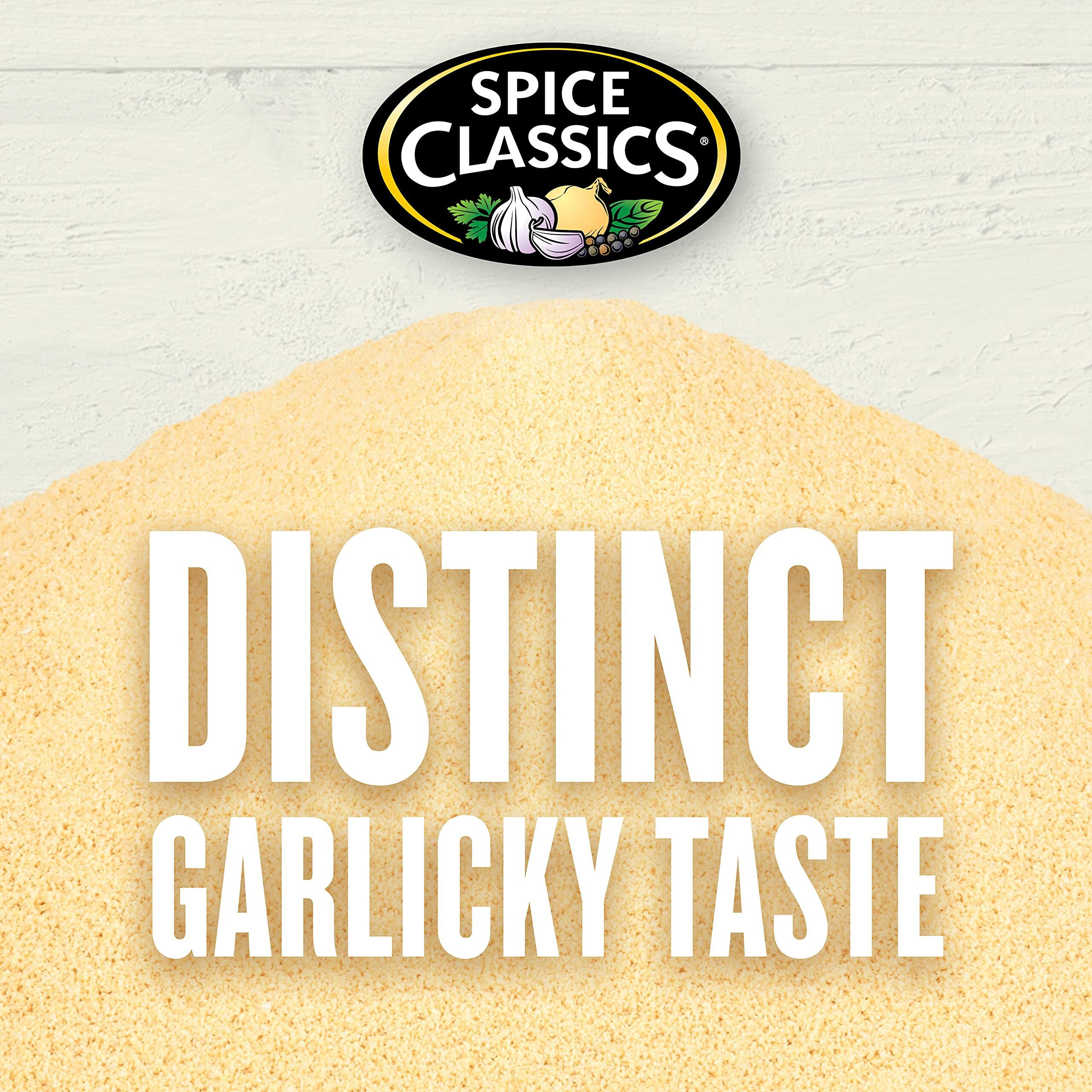 Spice Classics Garlic Powder, 16 Oz - One 16 Ounce Container Of Garlic Powder, Best To Flavor Vegetables, Grilled Meats, Salads, Dressings And More