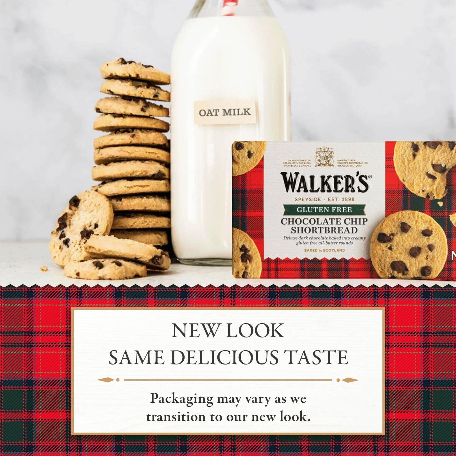 Walker's Shortbread Gluten Free Chocolate Chip Cookies, All-Butter Shortbread Cookies, 4.9 Oz (Pack Of 6)