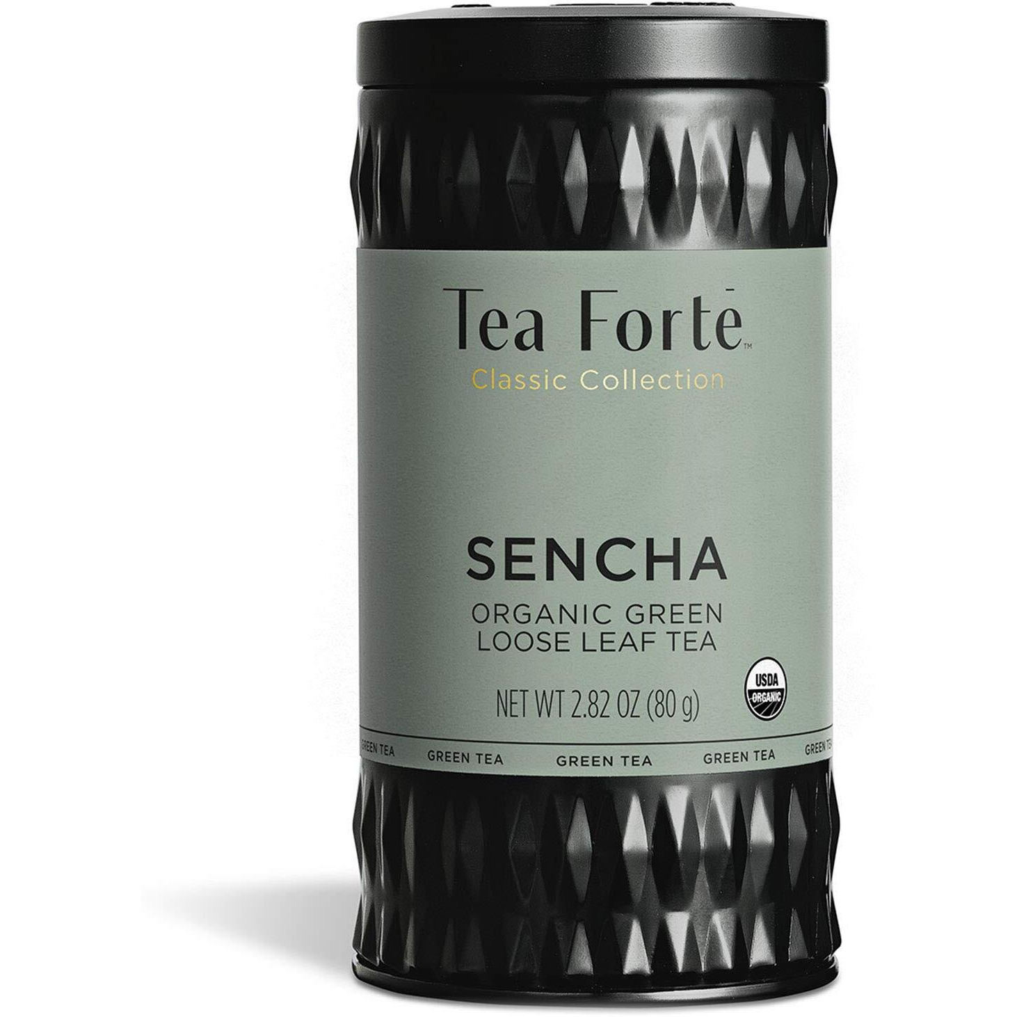 Tea Forte Organic Green Tea, Makes 35-50 Cups, 2.82 Ounce Loose Leaf Tea Canister, Sencha