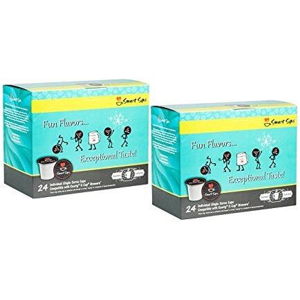 Smart Sips, Flavor Lovers Coffee Variety Sampler | Medium Roast | Blueberry Cinnamon Crumble, Cinnamon Roll, French Vanilla, Hazelnut Cream, Chocolate Peanut Butter, Southern Pecan | Assorted Coffee Pods For Keurig K-Cup Machines, 48 Count