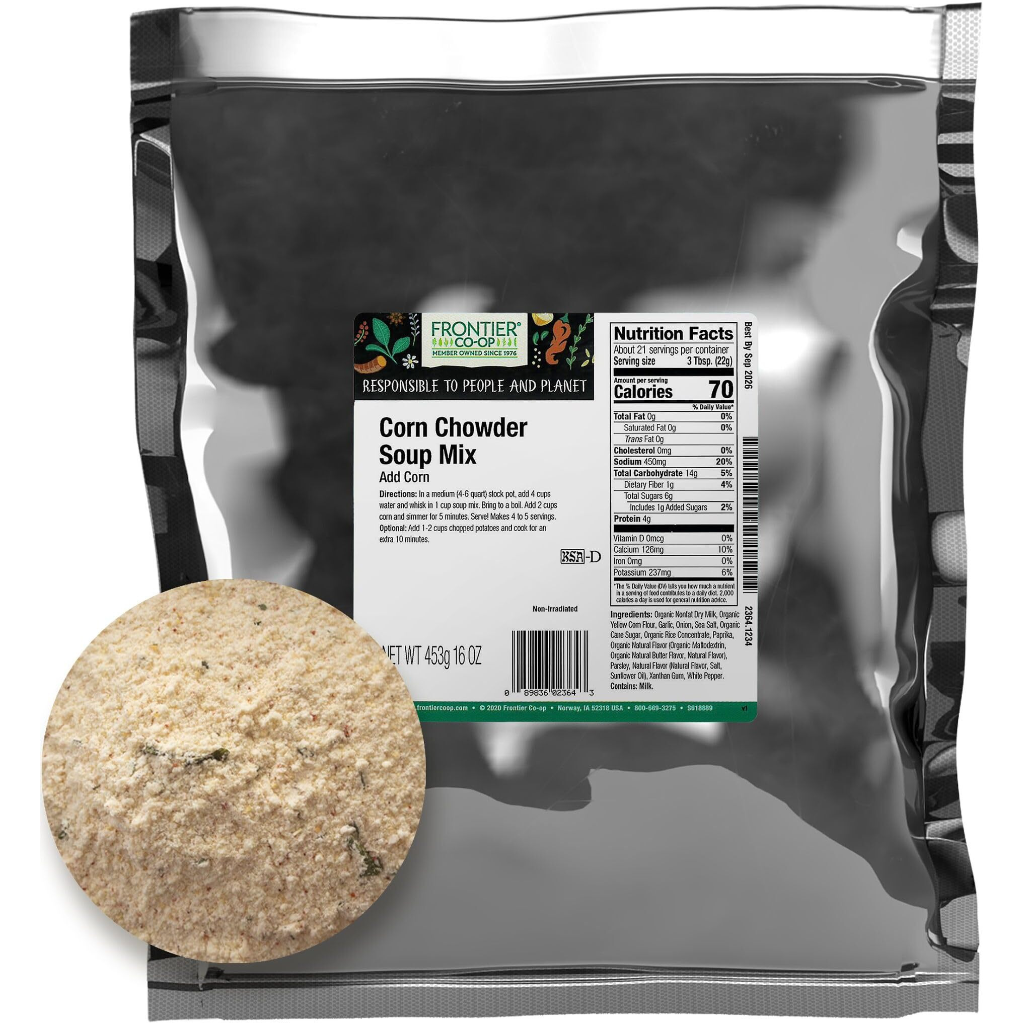 Frontier Bulk Corn Chowder Soup Mix, 16 Ounce