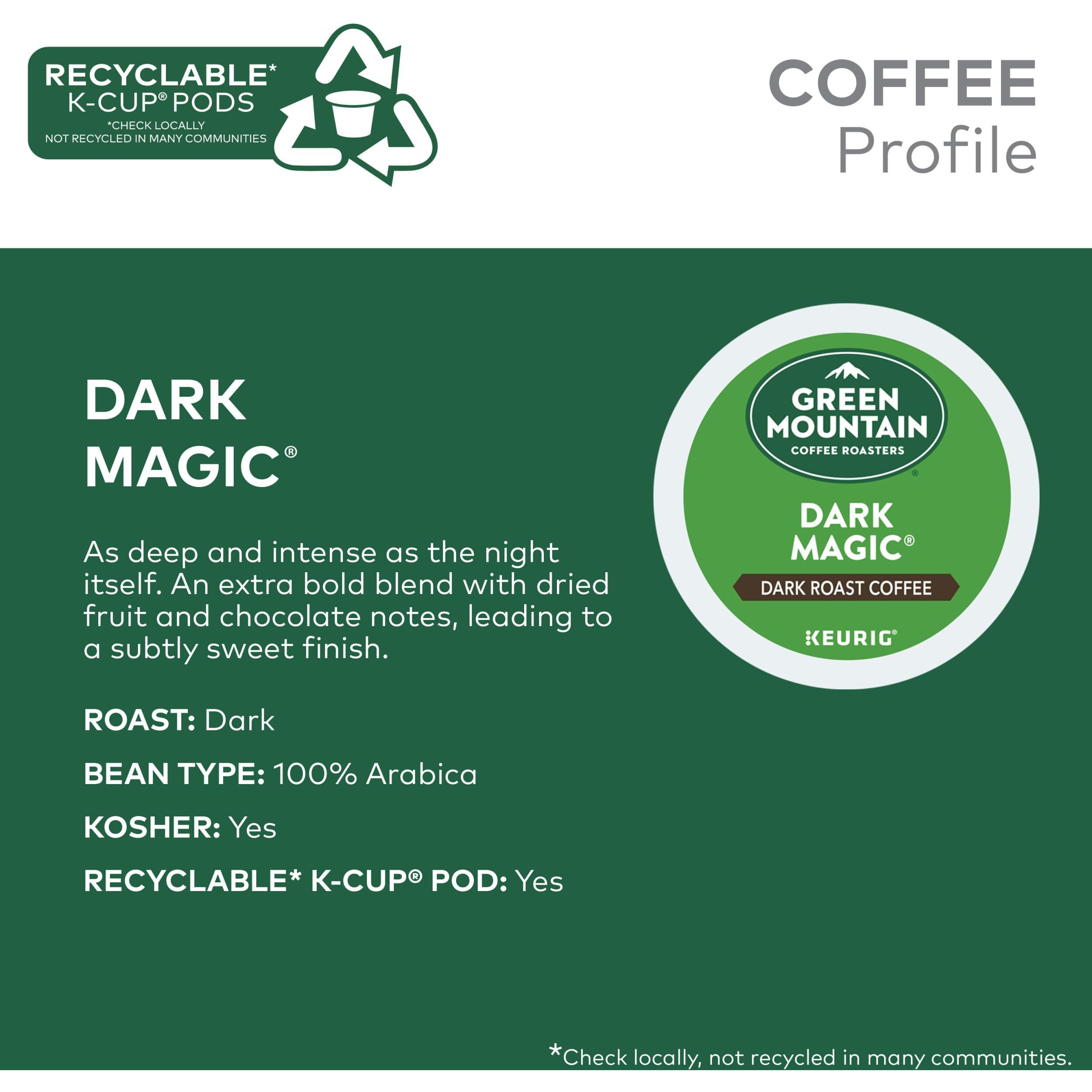 Green Mountain Coffee Dark Magic Single Serve K-Cup Pods For Keurig Brewers, 24 Count (Pack Of 2)