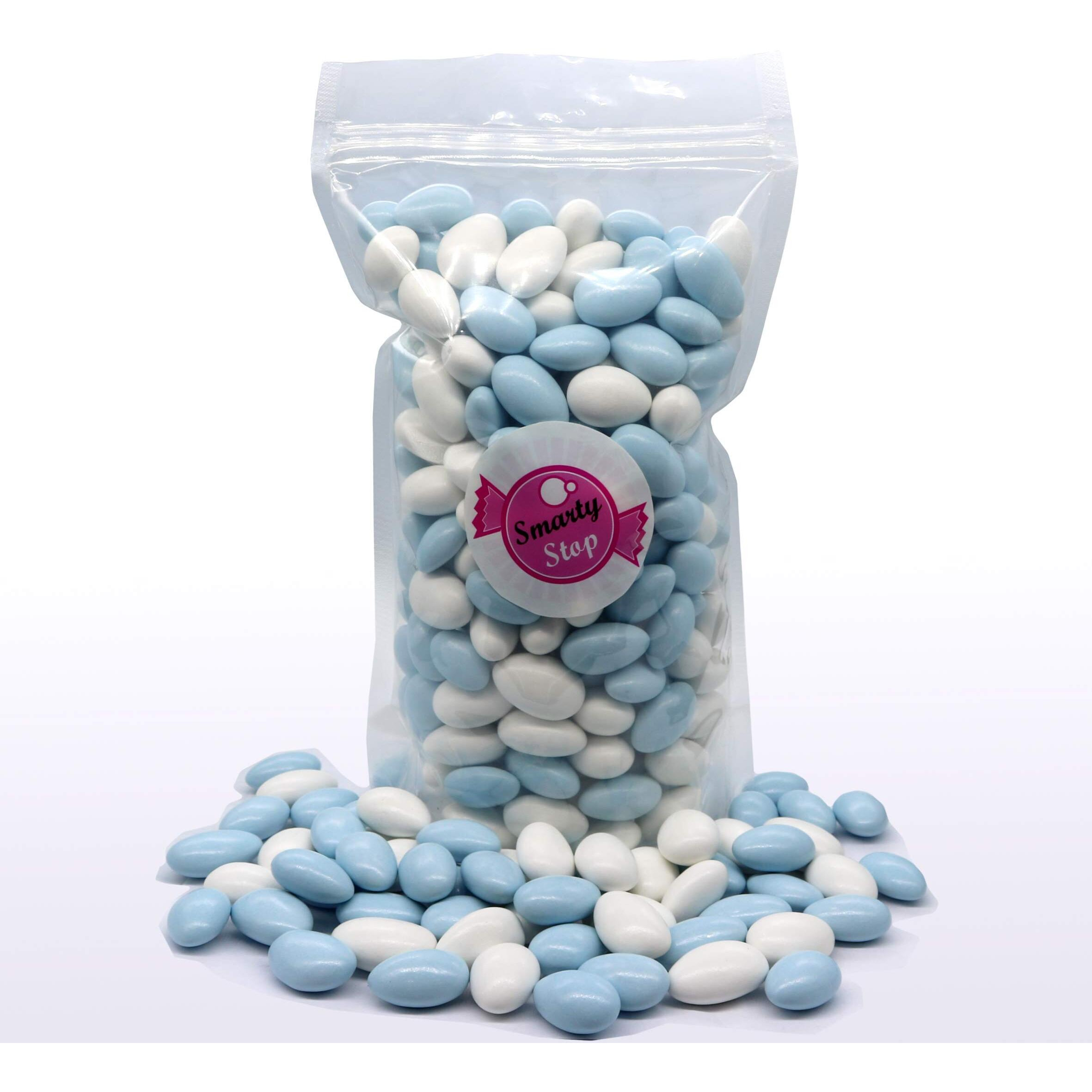 Smarty Stop Jordan Almonds (Light Blue & White - Pastel Colors, 10 Pound (Pack Of 1))