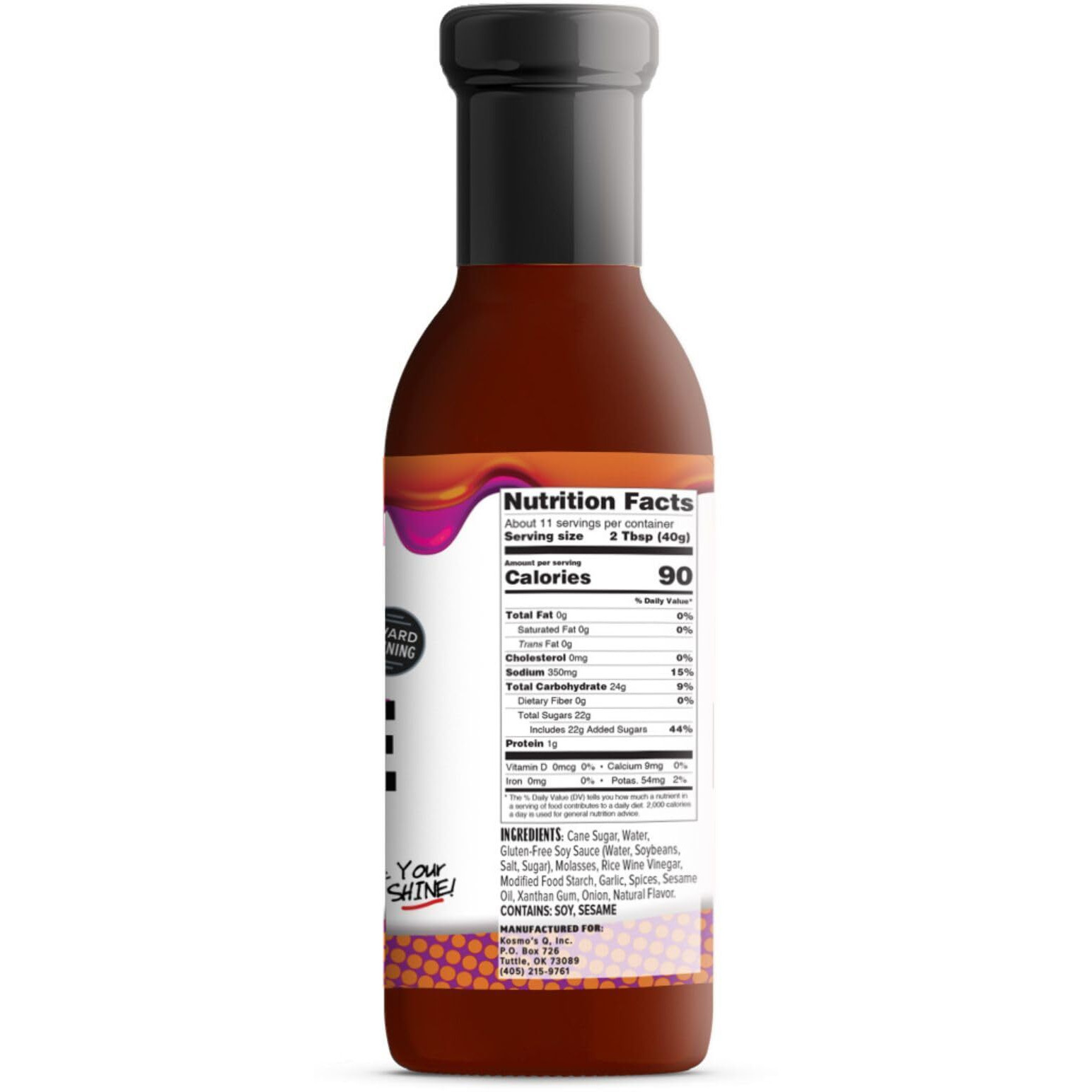 Kosmos Q Sticky Asian Bbq Glaze - 15.5 Oz Bottle For Sticky & Flavorful Barbecue - Thick Bbq Glaze For Competition Ready Mouth-Watering Meat (Sticky Asian)