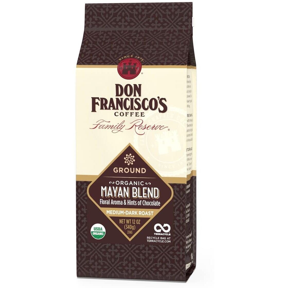 Don Francisco's Organic Mayan Dark Roast Ground Coffee (12 Oz Bag)