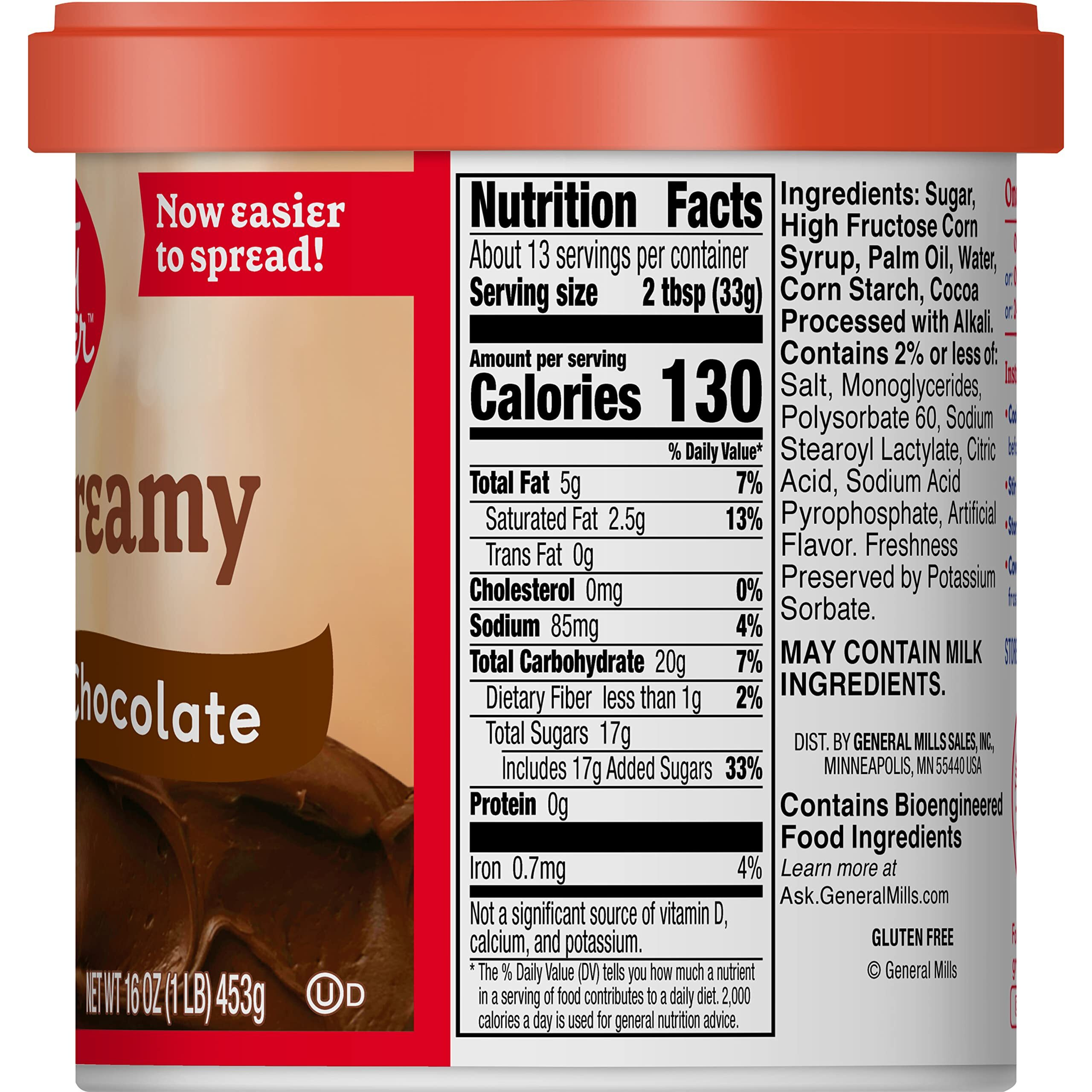 Betty Crocker Gluten Free Chocolate Frosting, 16 Oz. (Pack Of 8)