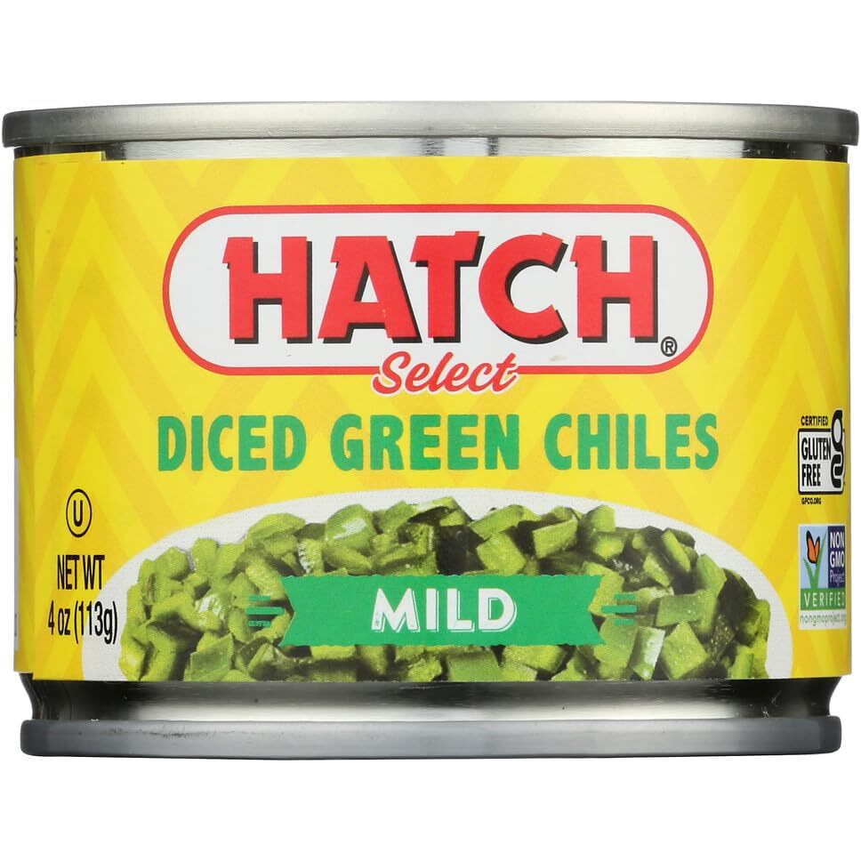 Hatch Mild Diced Green Chilis 4 Ounce (Pack Of 12)