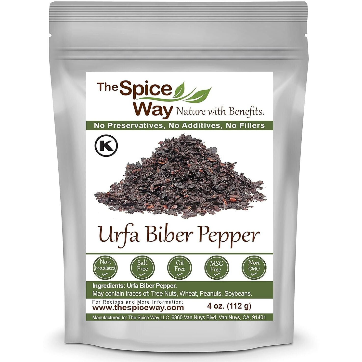 The Spice Way Urfa Biber - (4 Oz) A Unique Black Chili Pepper Flakes (Isot)