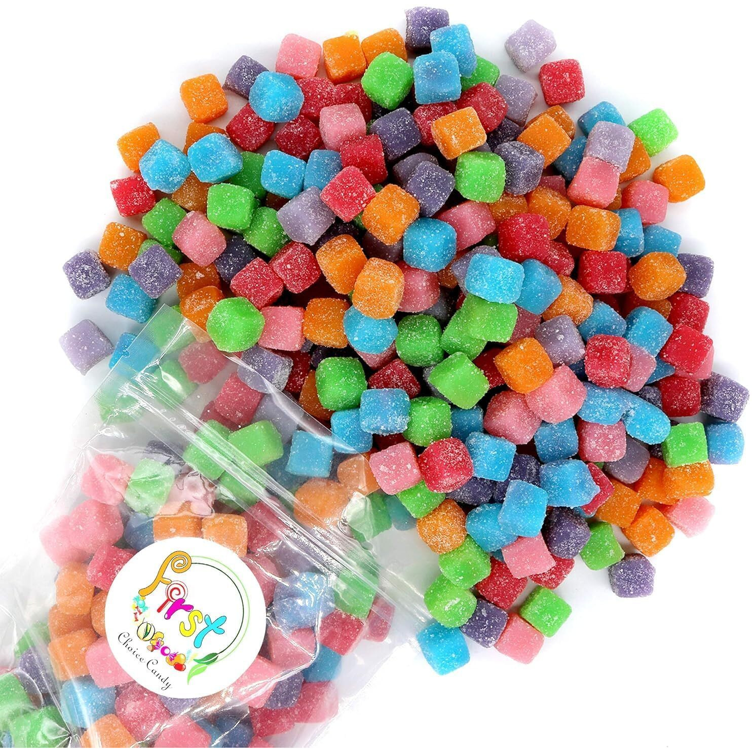 Firstchoicecandy Sour Chewy Cubes Candy (5 Pound, Assorted)