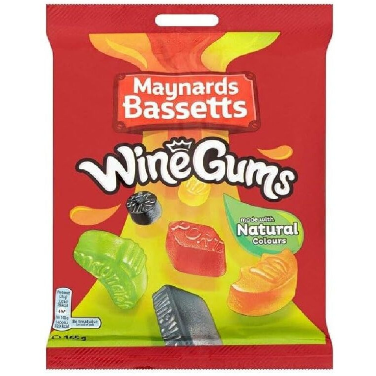Maynards Wine Gums Bag 165G (Pack Of 3)