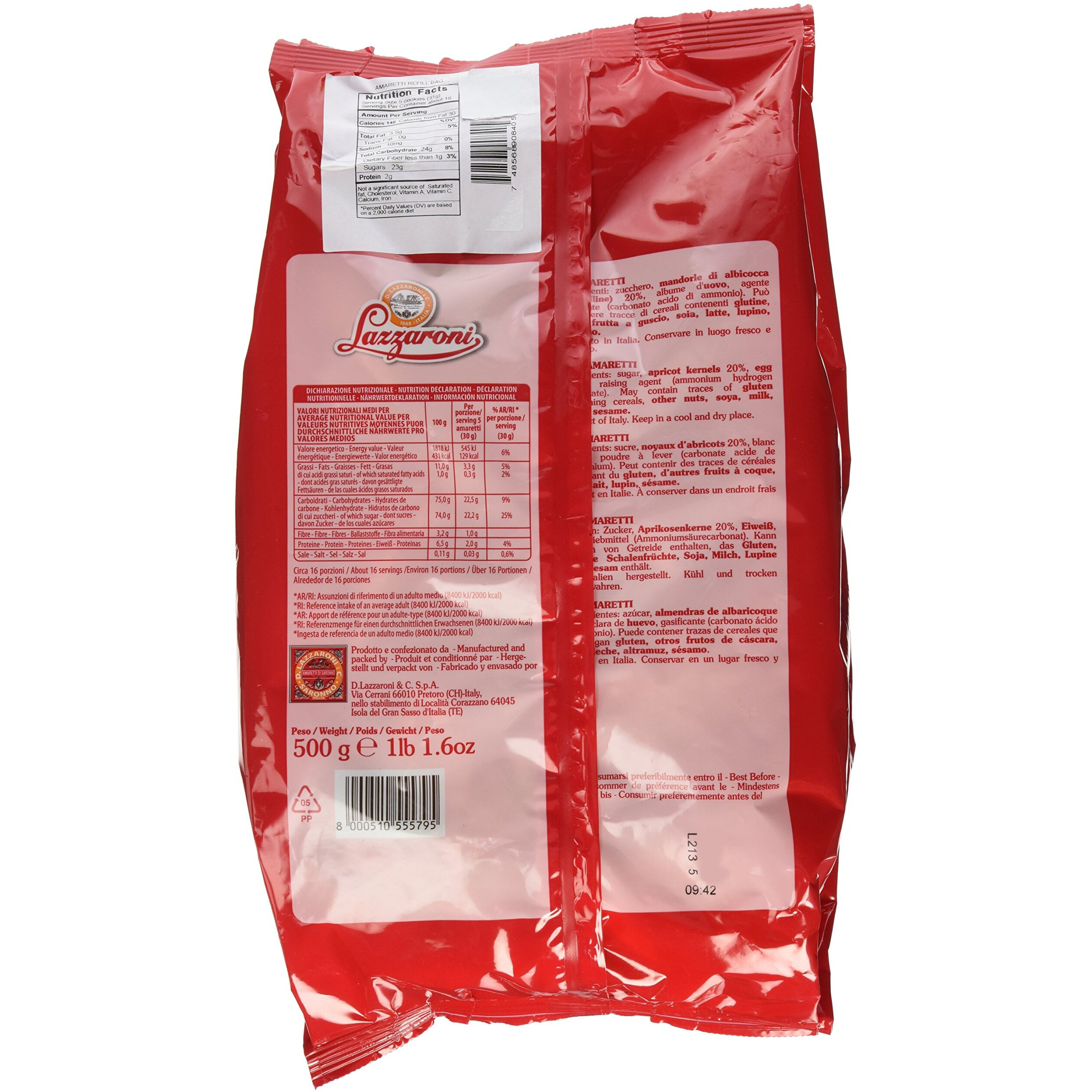 Lazzaroni Amaretti Biscuits Refill, 1 Lb 1.6 Oz