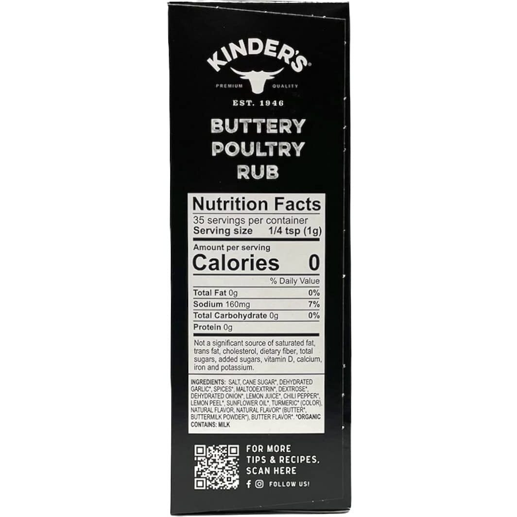 Kinder's Butcher's Organic Turkey Brine And Rub Kit With Brining Bag, 11.25-Ounces, Gluten Free, Usda Organic, Kosher