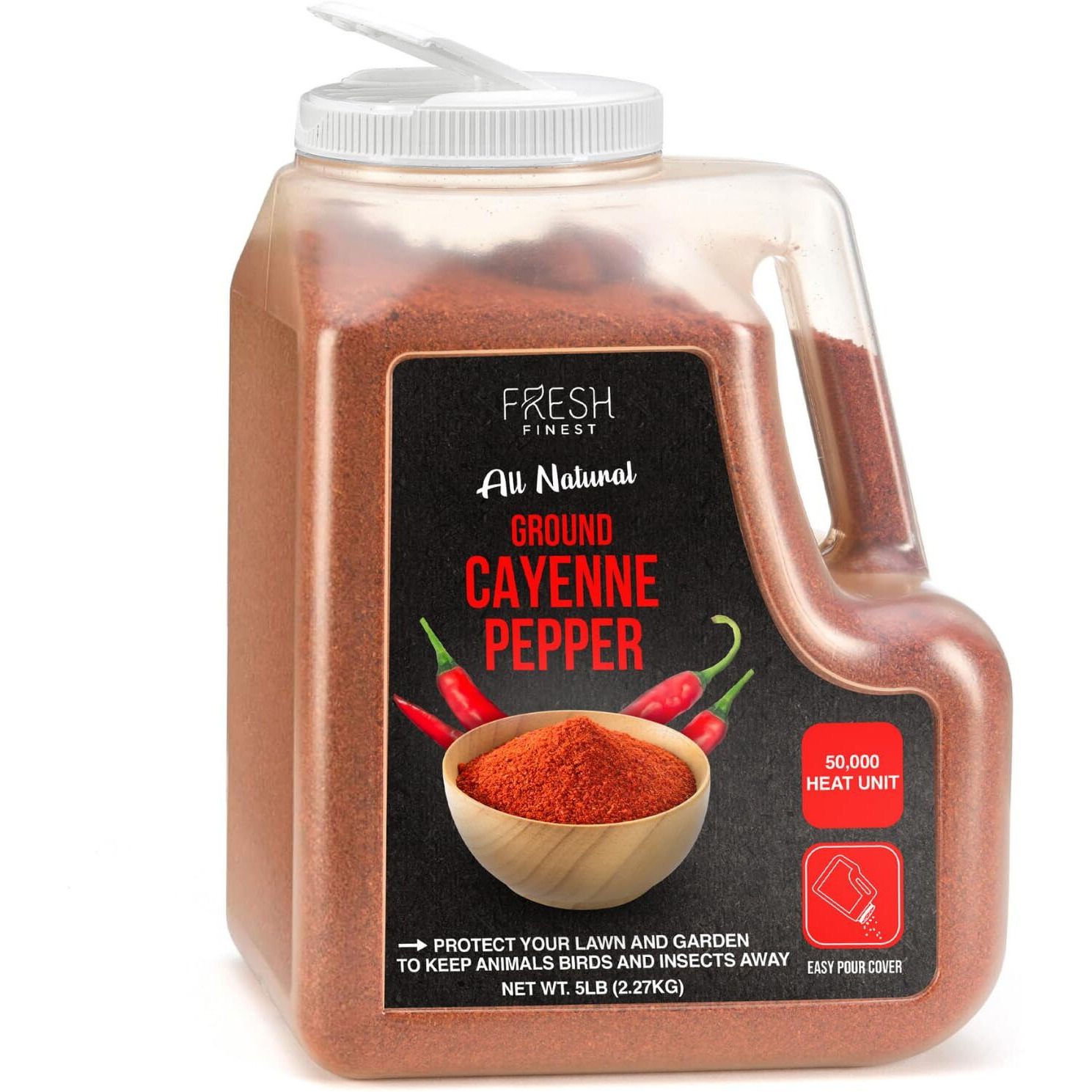 Cayenne Pepper Powder Bulk 5 Lb All Natural Red Pepper Spice 50,000 Shu Heat, Commercial And Home Cooking