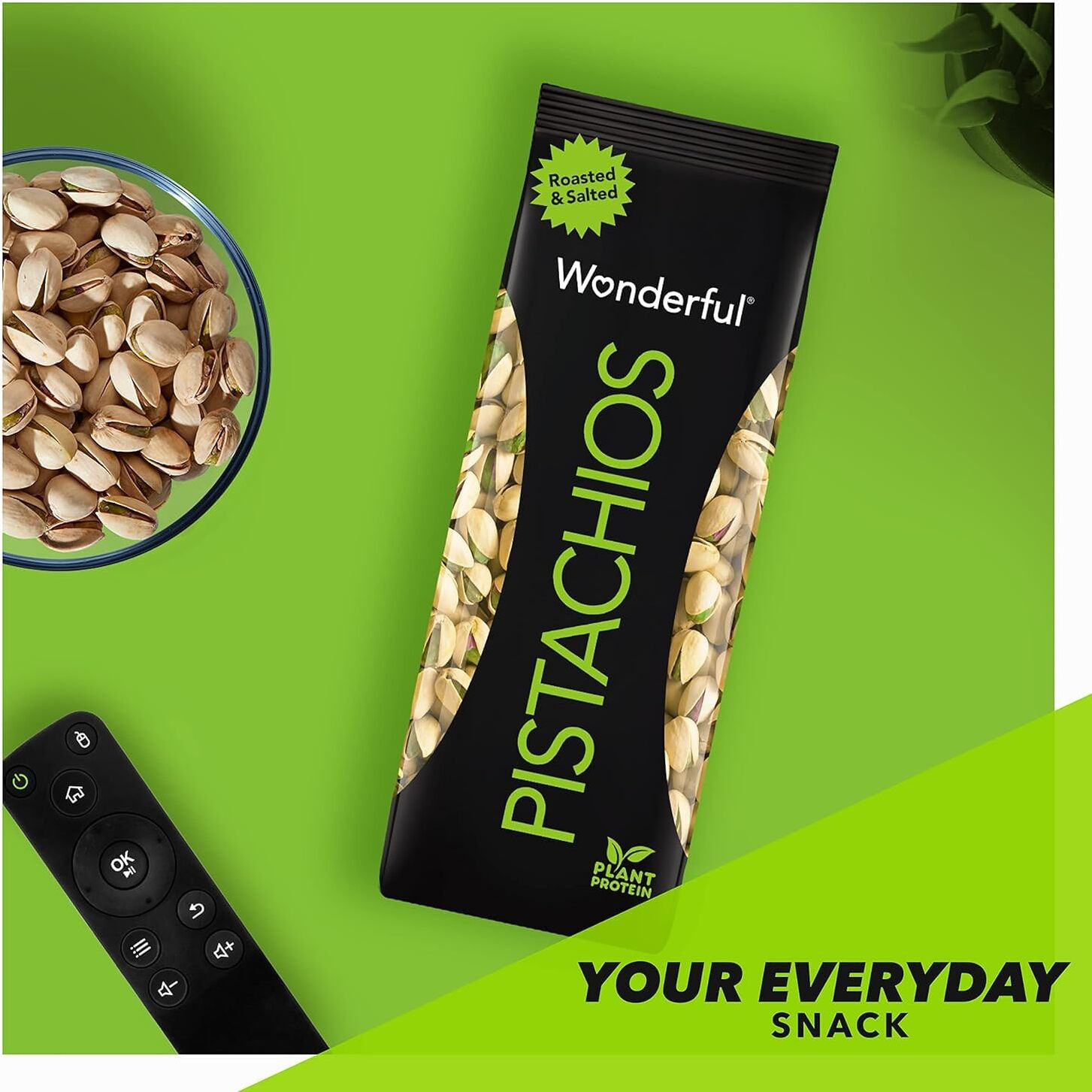 Wonderful Pistachios In Shell, Roasted & Salted Nuts, 16 Ounce Bag, Protein Snacks, Gluten Free, Healthy Snack