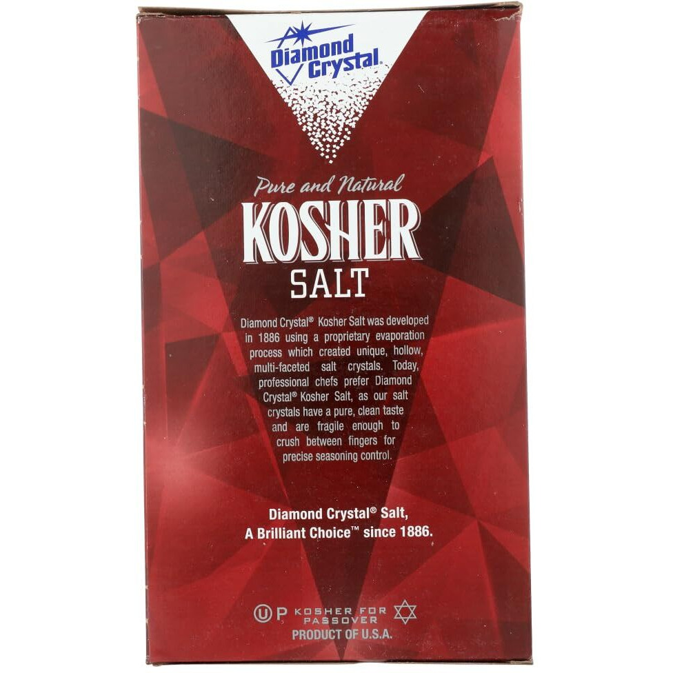 Diamond Crystal Pure And Natural Kosher Salt, 48 Oz (Pack Of 3)
