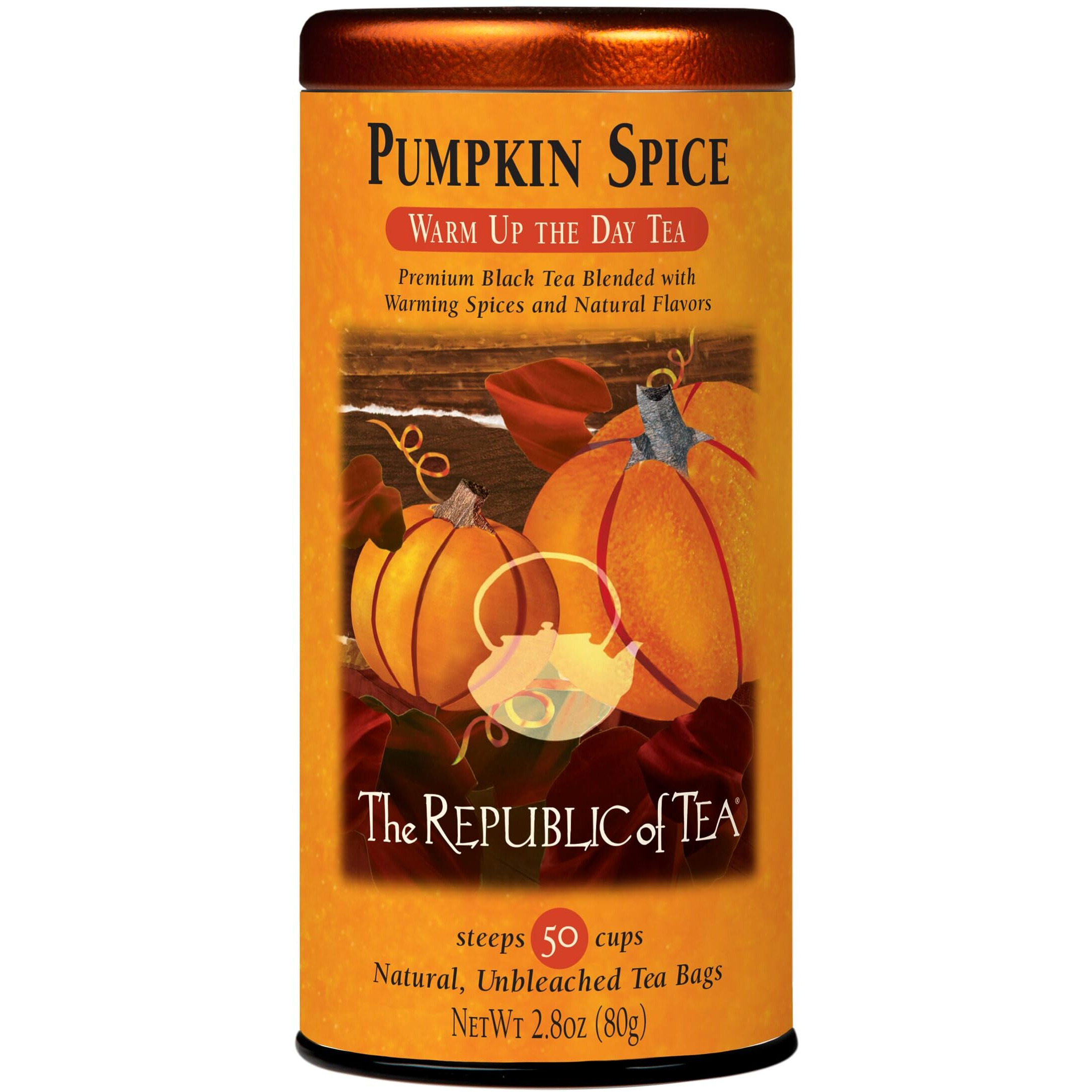The Republic Of Tea - Pumpkin Spice Black Tea, 50 Tea Bags