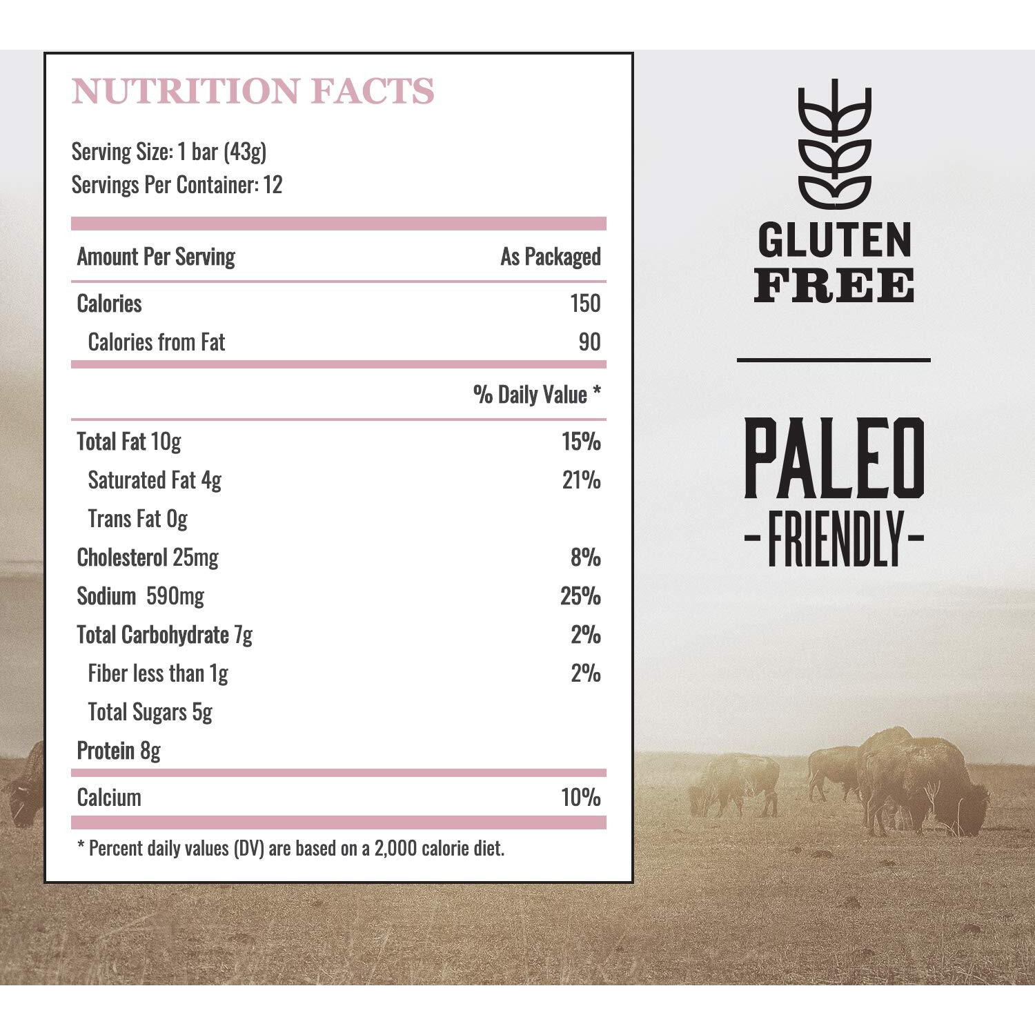 Epic Uncured Bacon Protein Bars, Paleo Friendly, 12 Ct, 1.5 Oz Bars