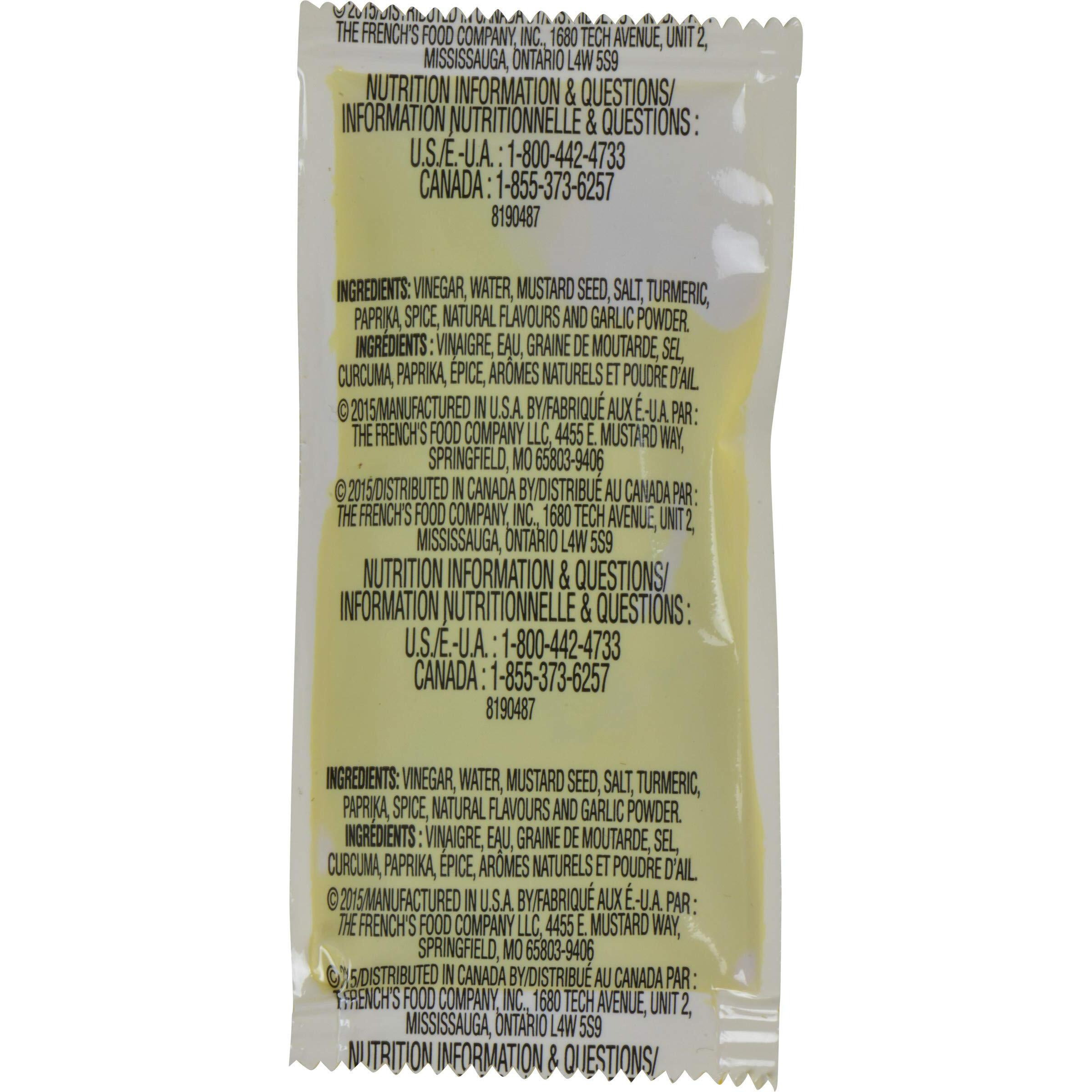 French's Classic Yellow Mustard Packets, 500 Count - One 500 Count Individual Yellow Mustard Packets, Perfect Single-Serve Size For Delivery And Takeout Orders