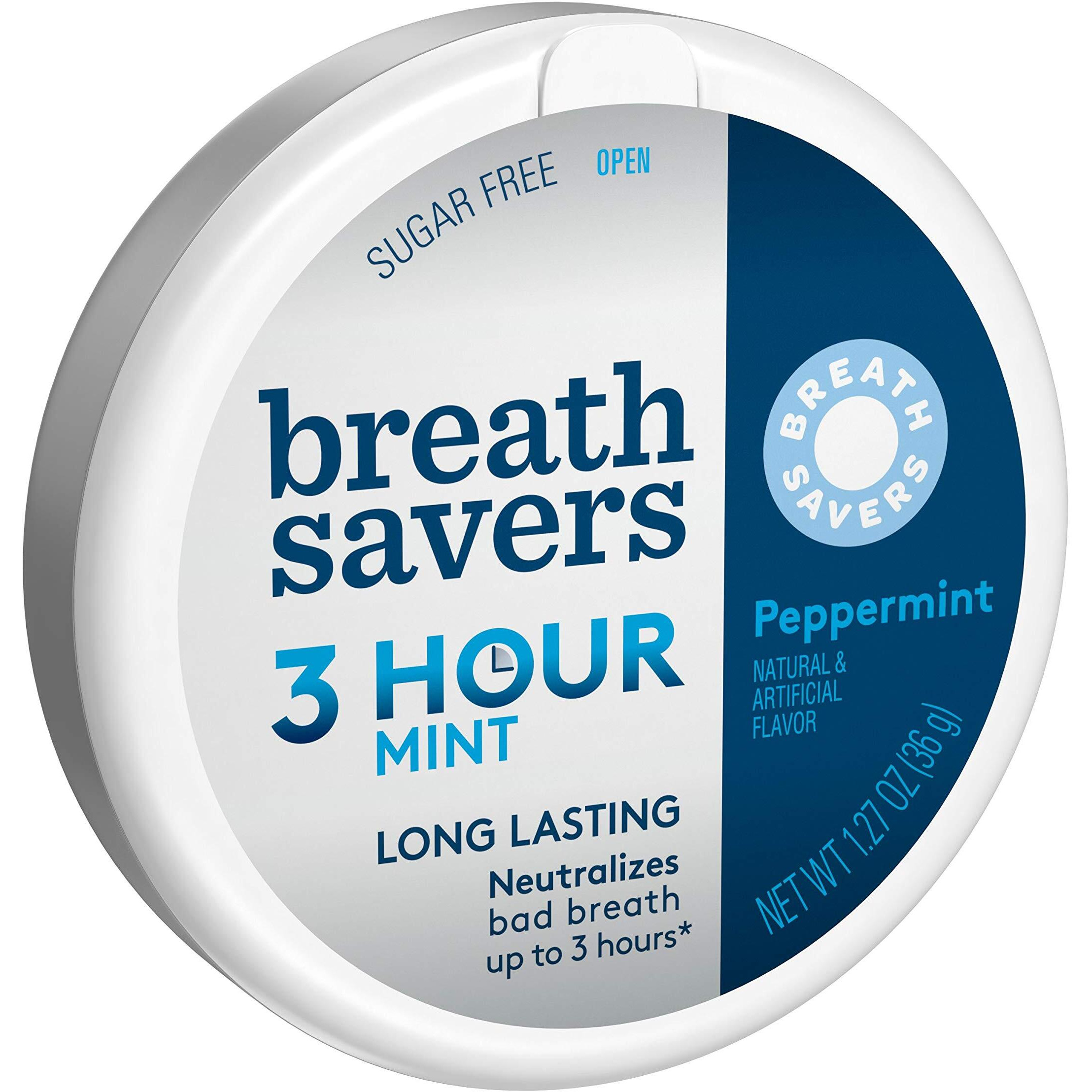 Breath Savers Peppermint Sugar Free Breath Mints Tins, 1.27 Oz (8 Count)
