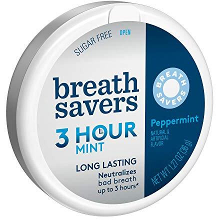 Breath Savers Peppermint Sugar Free Breath Mints Tins, 1.27 Oz (8 Count)