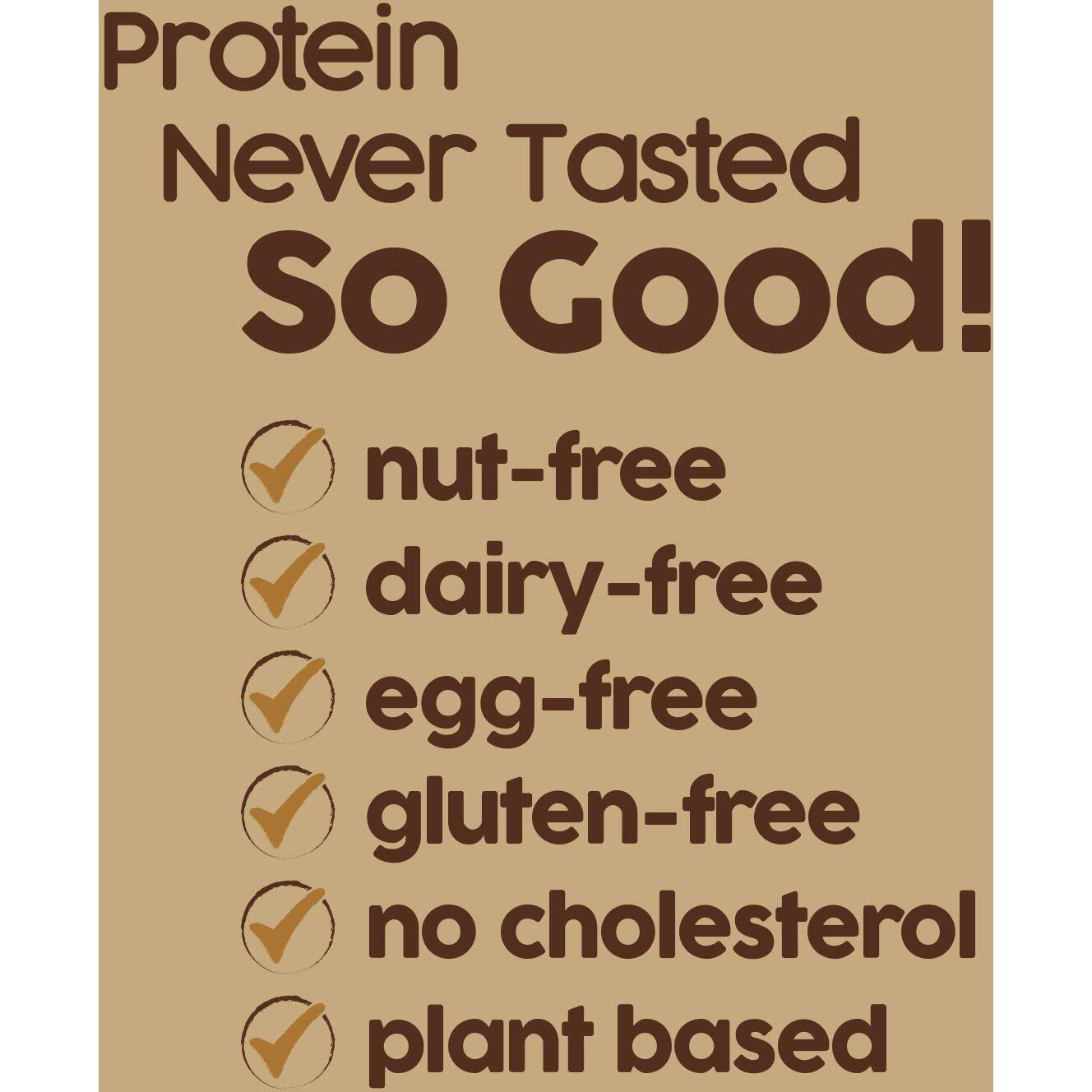 No Nuts 100% Nut Free Dairy Free Vegan Protein Bars, Chocolate Chip, Organic, Kosher, Egg-Free, Non-Gmo & Dairy-Free Protein Bars