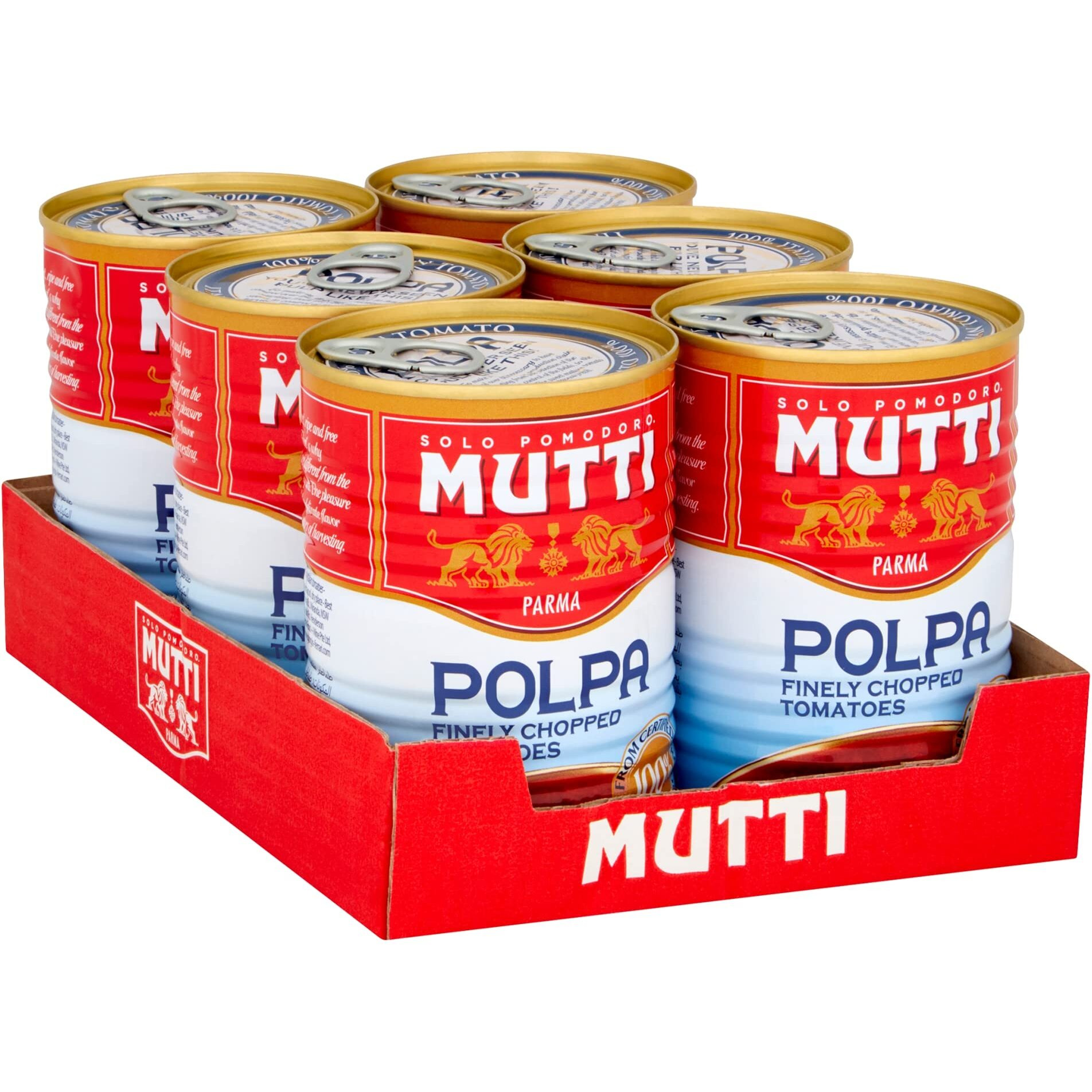 Mutti Crushed Tomatoes (Polpa), 14 Oz. | 1 Pack | Italys 1 Brand Of Tomatoes | Fresh Taste For Cooking | Canned Tomatoes | Vegan Friendly & Gluten Free | No Additives Or Preservatives