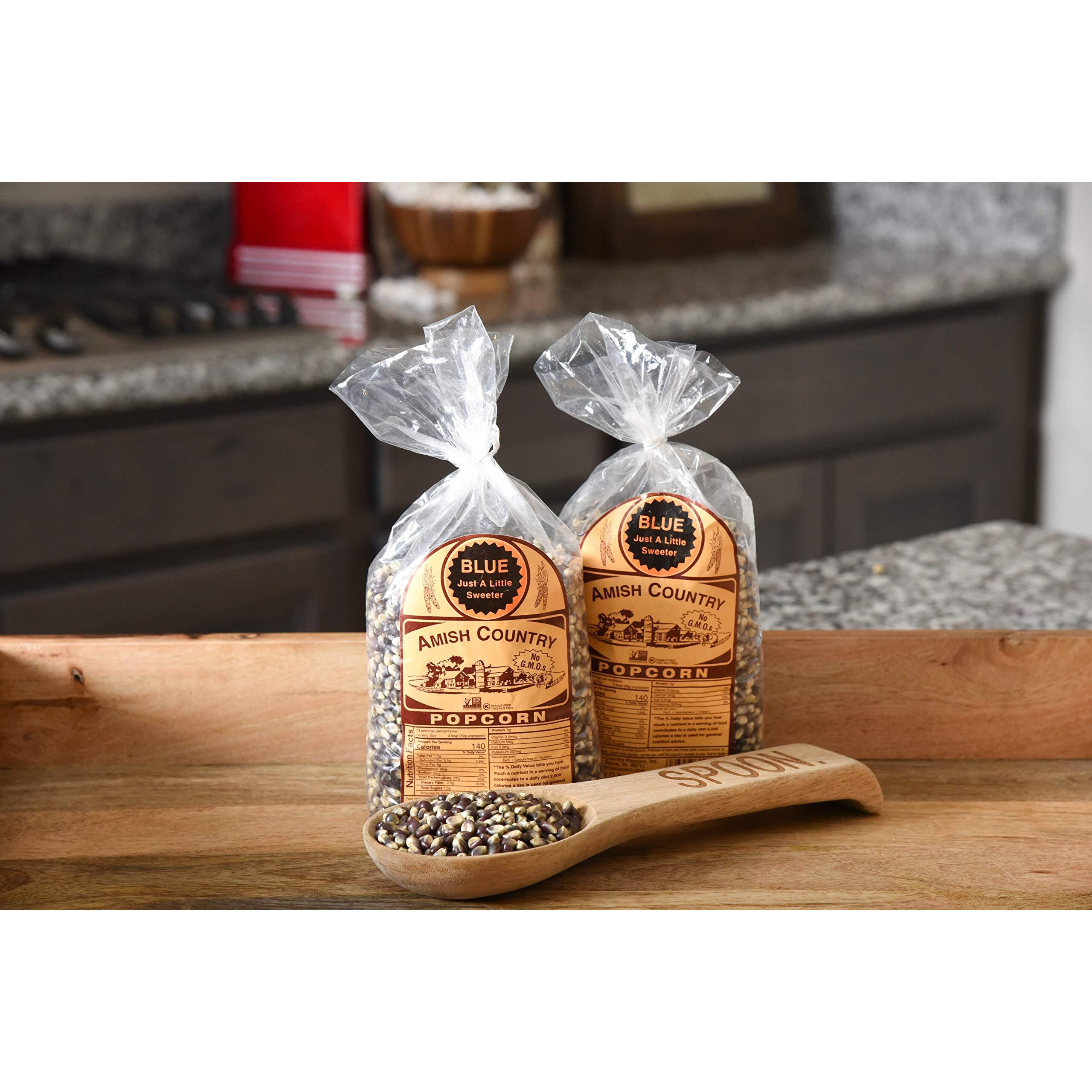 Amish Country Popcorn | 2-2Lbs Bags Blue Kernels | Old Fashioned, Non-Gmo And Gluten Free (2-2Lbs Bags)
