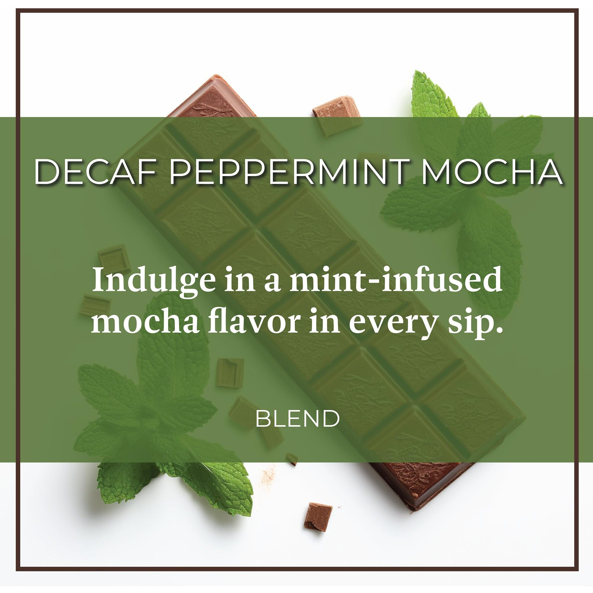 The Bean Organic Coffee Company Water Processed Decaf Peppermint Mocha, Medium Roast, Whole Bean Coffee, 16-Ounce Bag