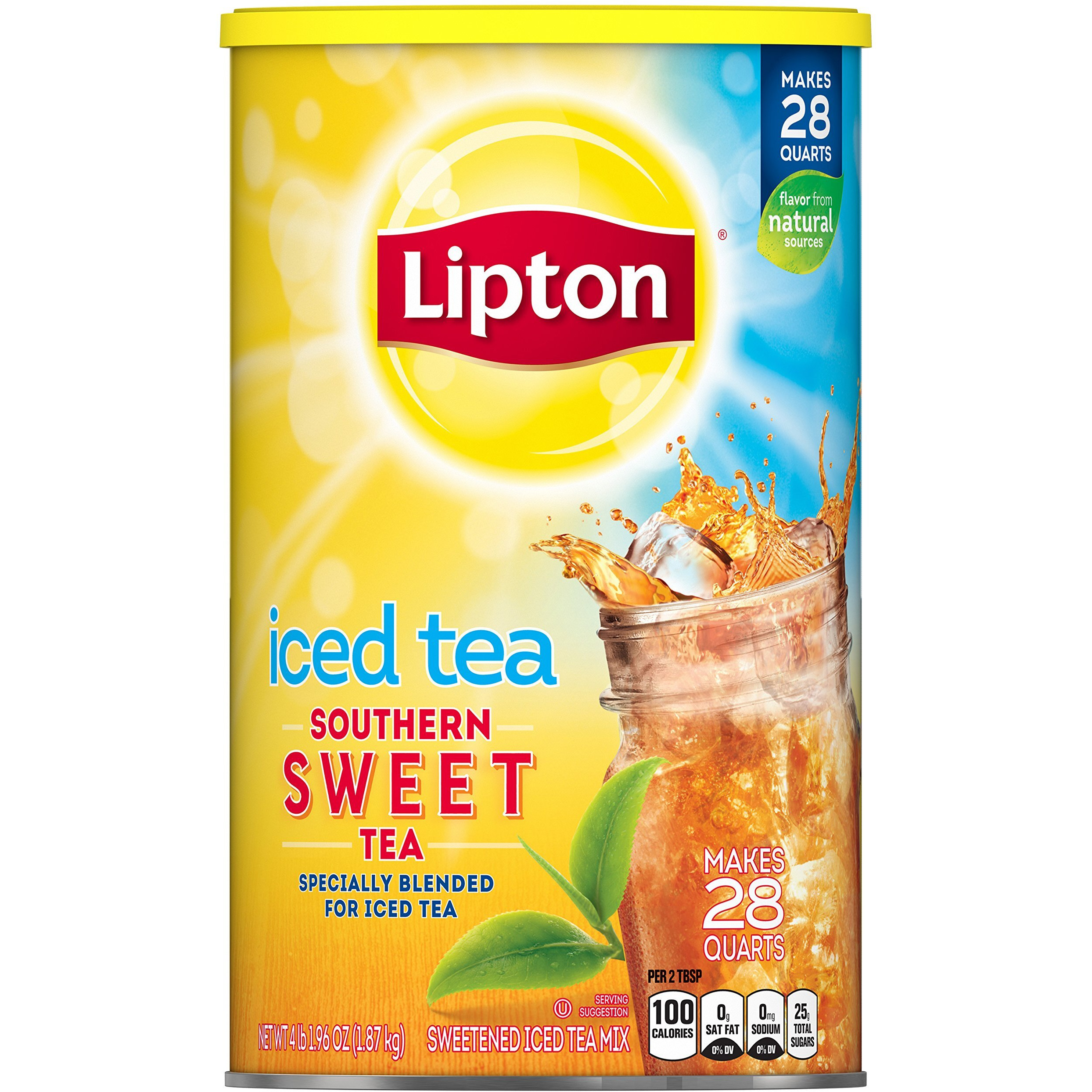 Lipton Iced Tea Mix Southern Sweet Tea 28 Qt, Pack Of 4, 3584 Ounce