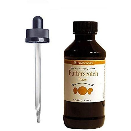 Lorann Butterscotch Ss Flavor, 4 Ounce Bottle - Includes A Threaded Glass Dropper