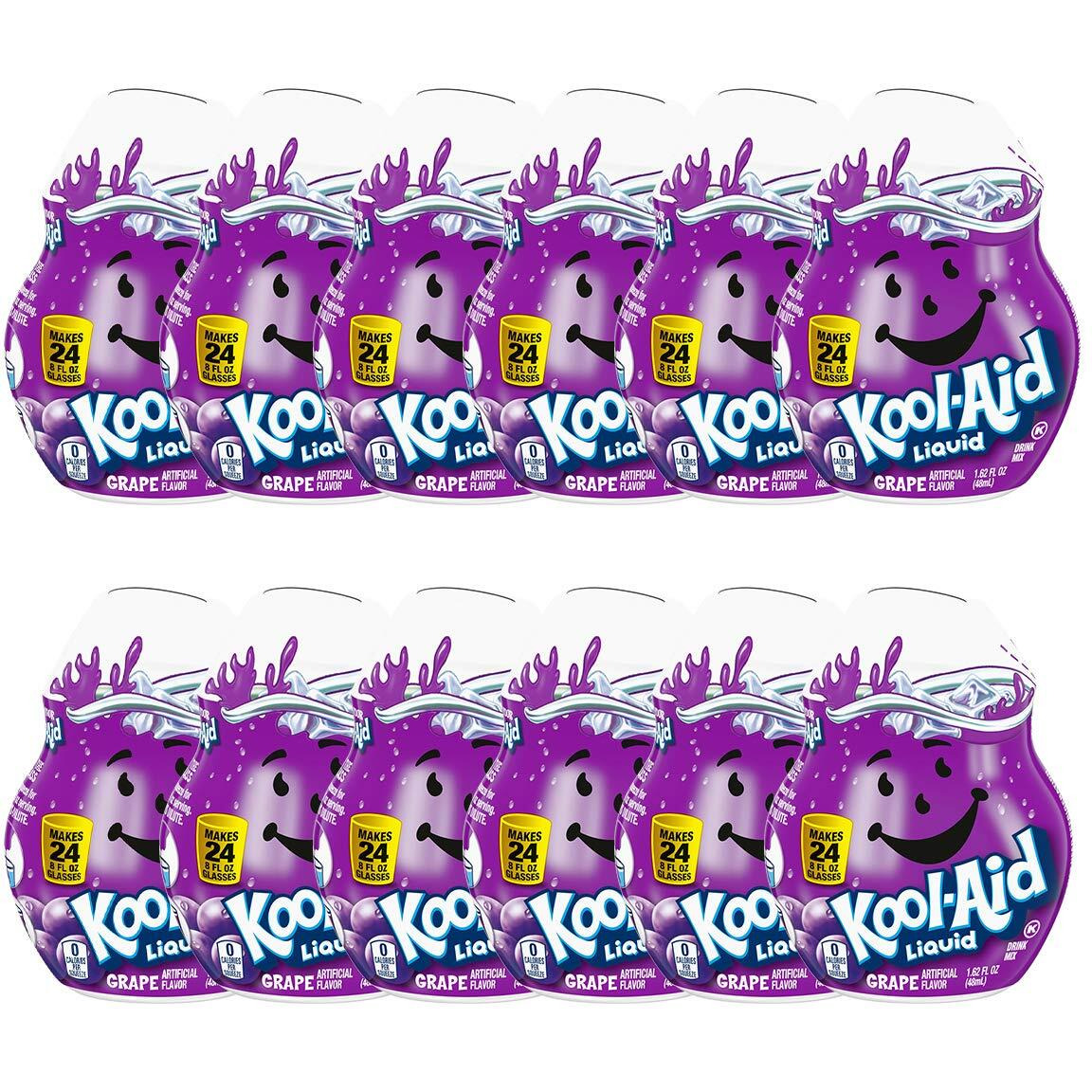 Kool Aid Liquid Concentrate Drink Mix, 1.62 Fluid Ounce (Grape, Pack - 12)