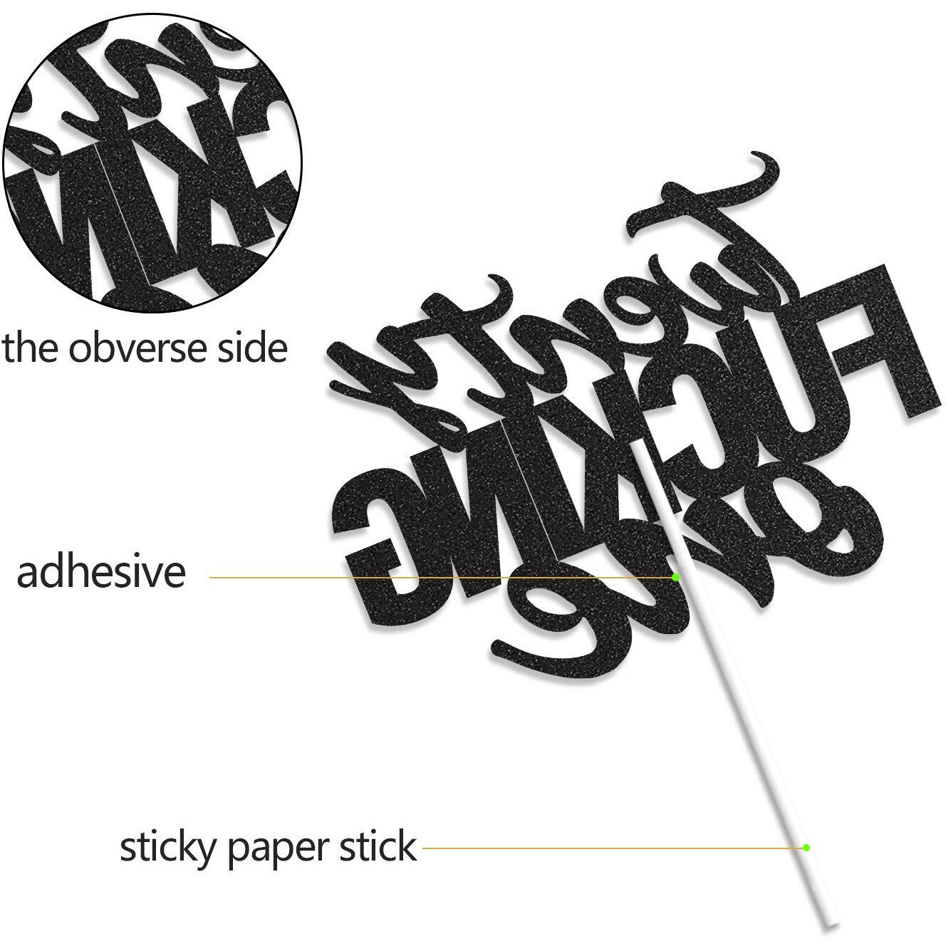 Twenty One Black Glitter Cake Toppers 21 Years Old 21St Birthday Party Decorations Supplies