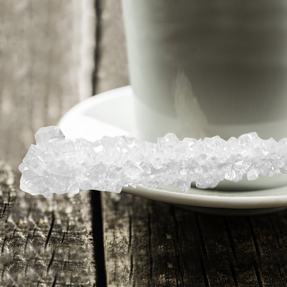 Extra Large Rock Candy Sticks 6 White Rock Candy Sticks - Original - Individually Wrapped For Party Favors, Candy Buffet, Showers, Receptions, Old Fashioned Espeez Bulk Candy On A Stick