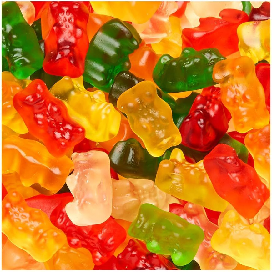 Haribo Gummi Candy, Original Goldbears Gummy Bears, 3 Pound Resealable Party Size Bag, Delicious Soft & Chewy Sweet Snacks, Assorted Fruity Flavors