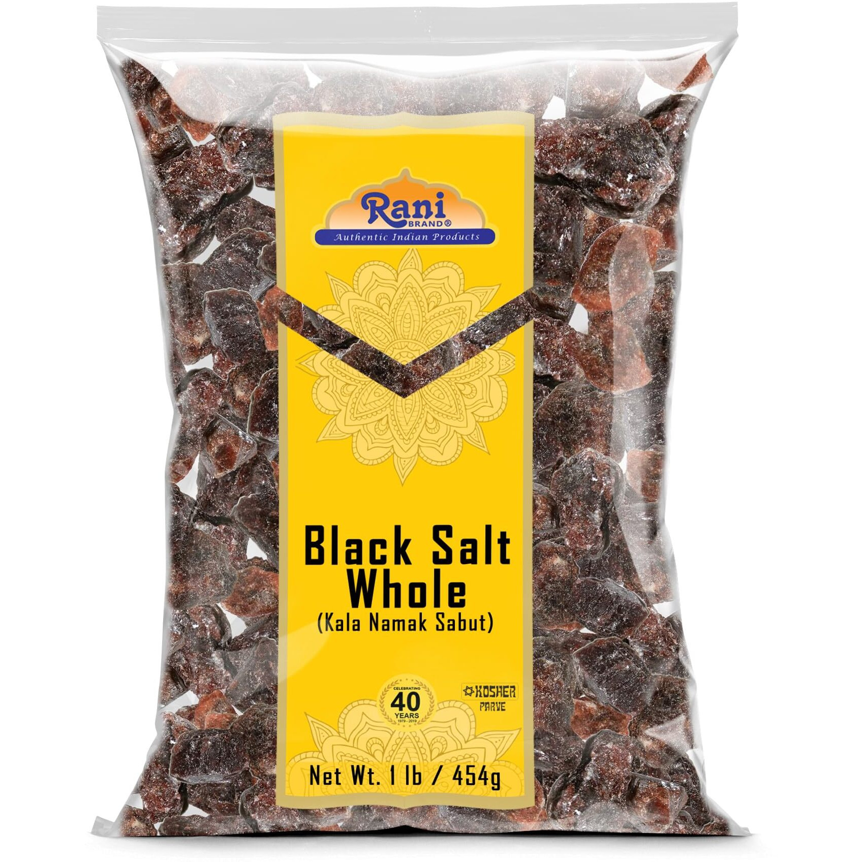 Rani Black Salt Raw Whole (Kala Namak) Mineral 16Oz (1Lb) 454G ~ Unrefined, Pure And Natural | Vegan | Gluten Friendly | Non-Gmo | Indian Origin | Kosher | Perfect For Tofu Scramble