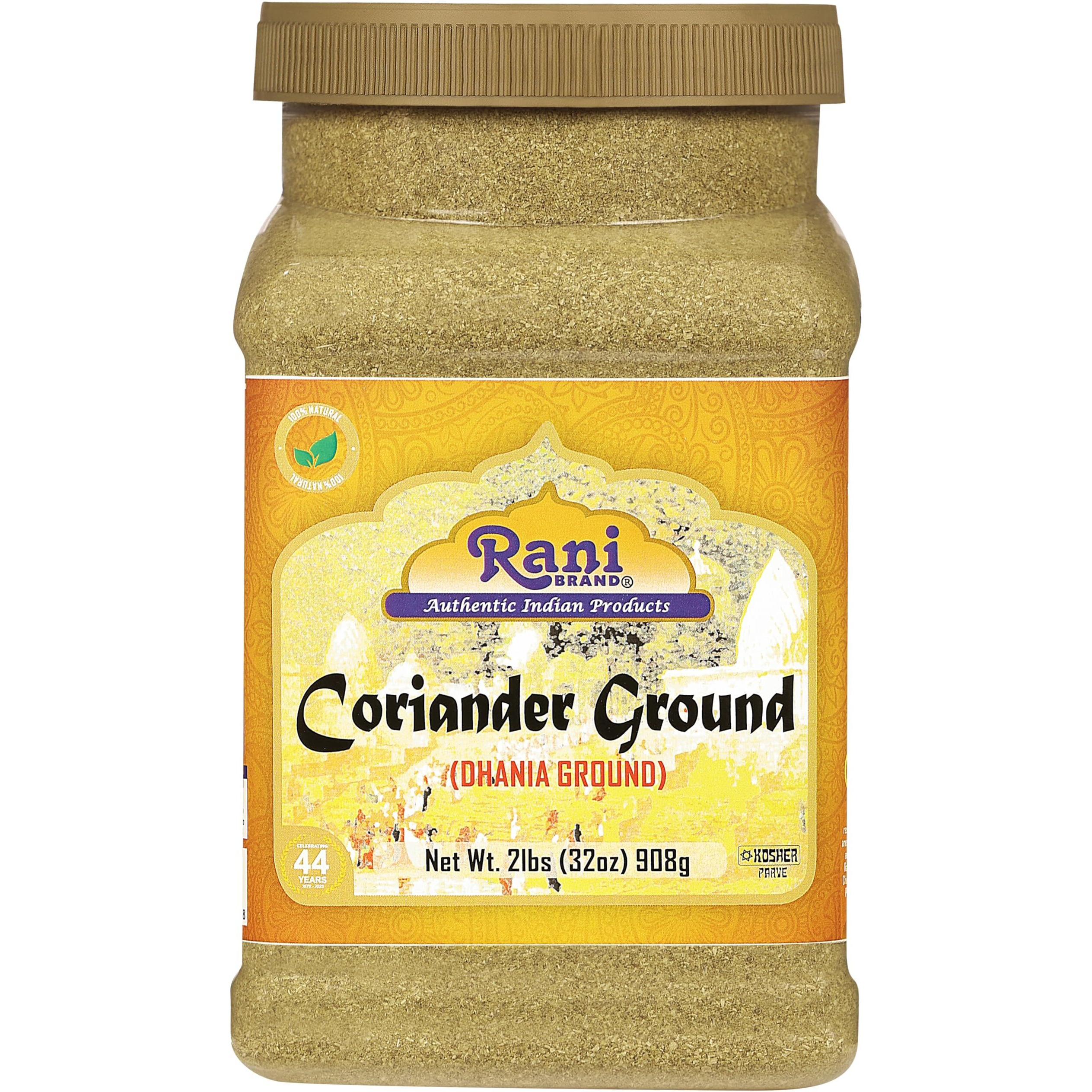 Rani Coriander Ground Powder (Indian Dhania) Spice 32Oz (2Lb) 908G Pet Jar ~ All Natural | Salt-Free | Vegan | No Colors | Gluten Friendly | Non-Gmo | Kosher | Indian Origin