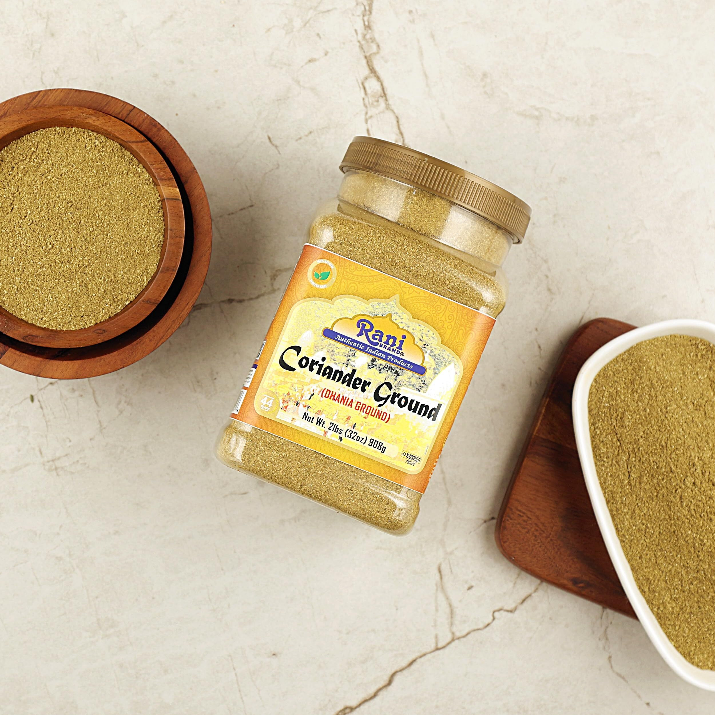 Rani Coriander Ground Powder (Indian Dhania) Spice 32Oz (2Lb) 908G Pet Jar ~ All Natural | Salt-Free | Vegan | No Colors | Gluten Friendly | Non-Gmo | Kosher | Indian Origin