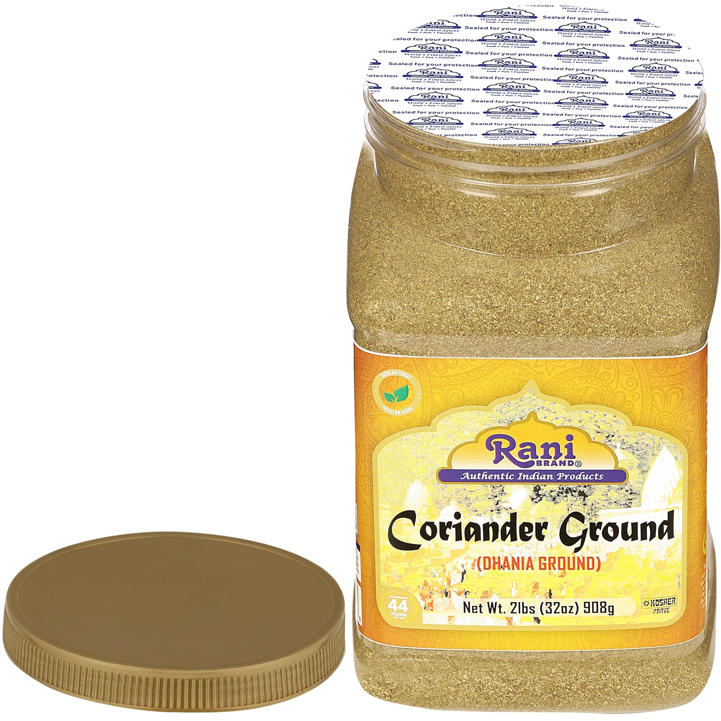 Rani Coriander Ground Powder (Indian Dhania) Spice 32Oz (2Lb) 908G Pet Jar ~ All Natural | Salt-Free | Vegan | No Colors | Gluten Friendly | Non-Gmo | Kosher | Indian Origin