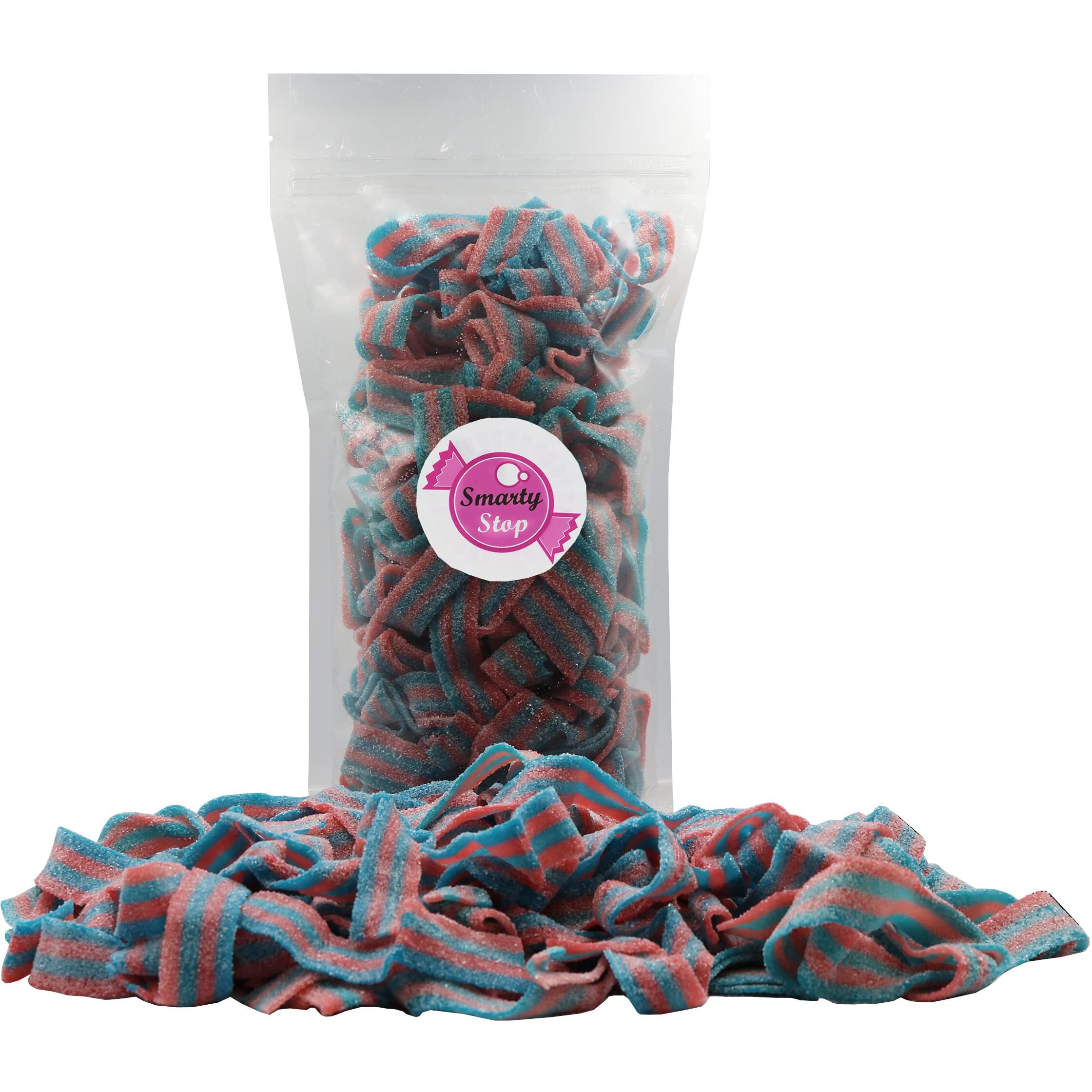 Smarty Stop All Flavor Sour Candy Belts (Cotton Candy, 1 Pound (Pack Of 1))