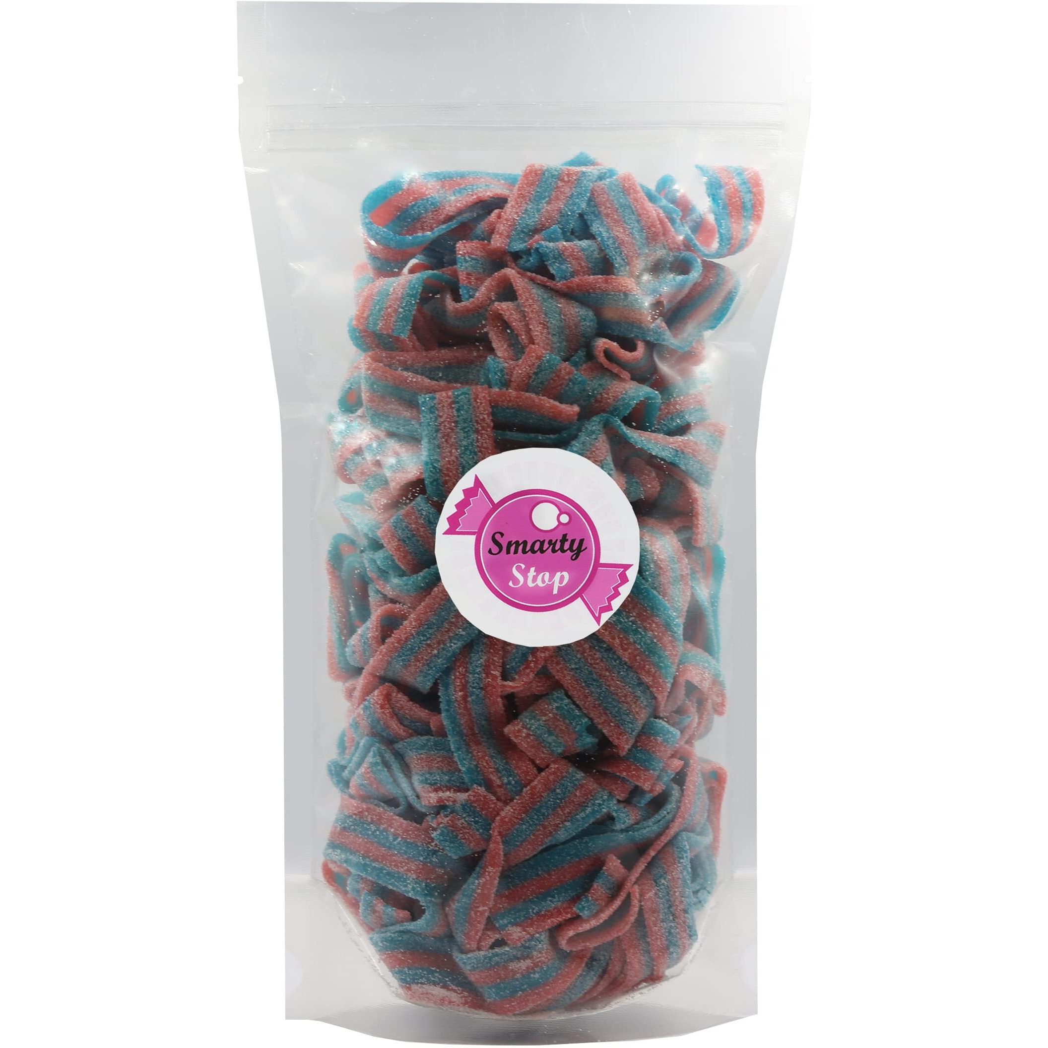 Smarty Stop All Flavor Sour Candy Belts (Cotton Candy, 1 Pound (Pack Of 1))