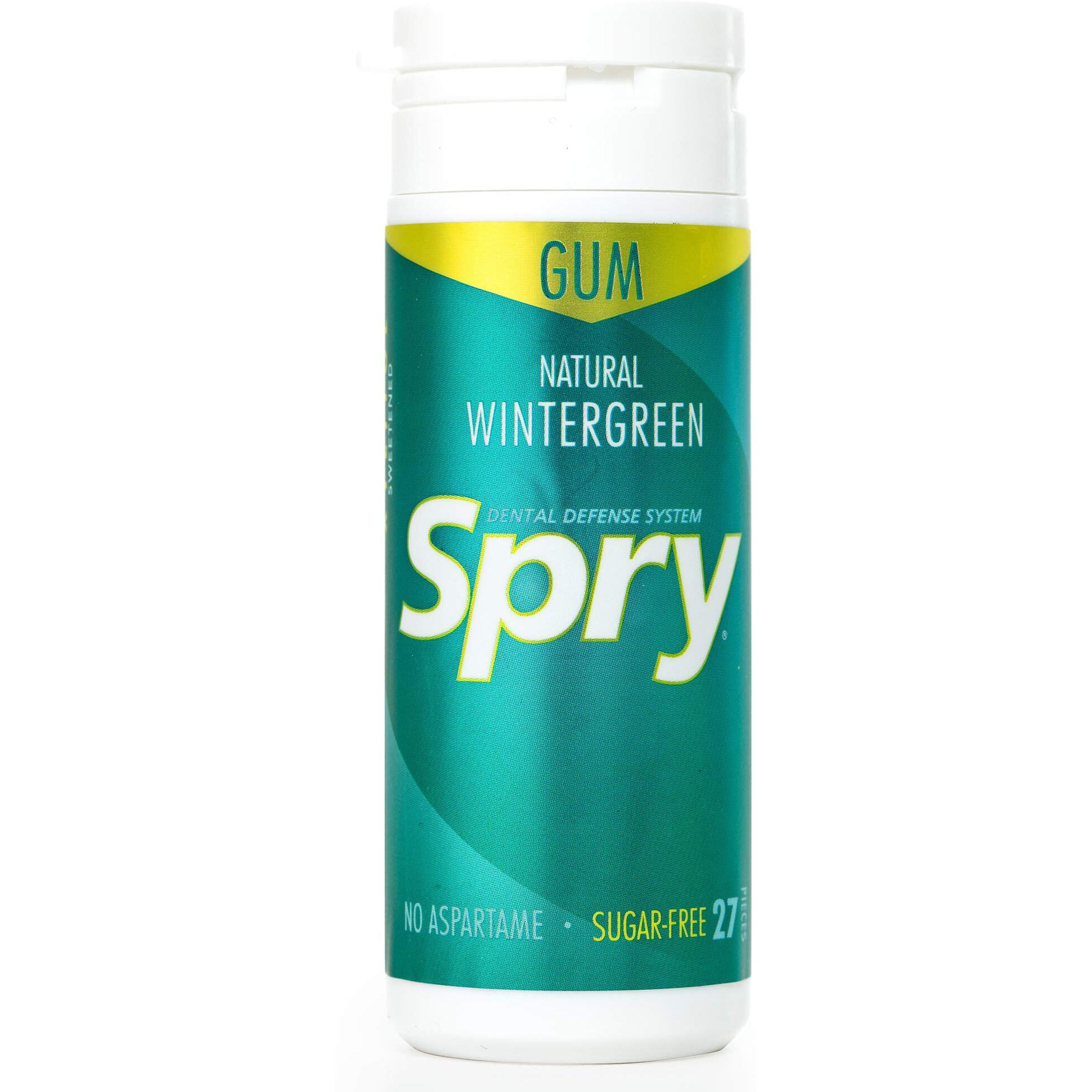 Spry Fresh Natural Xylitol Chewing Gum Dental Defense System Aspartame-Free Sugar Free Gum (Wintergreen, 27 Count - Pack Of 1)