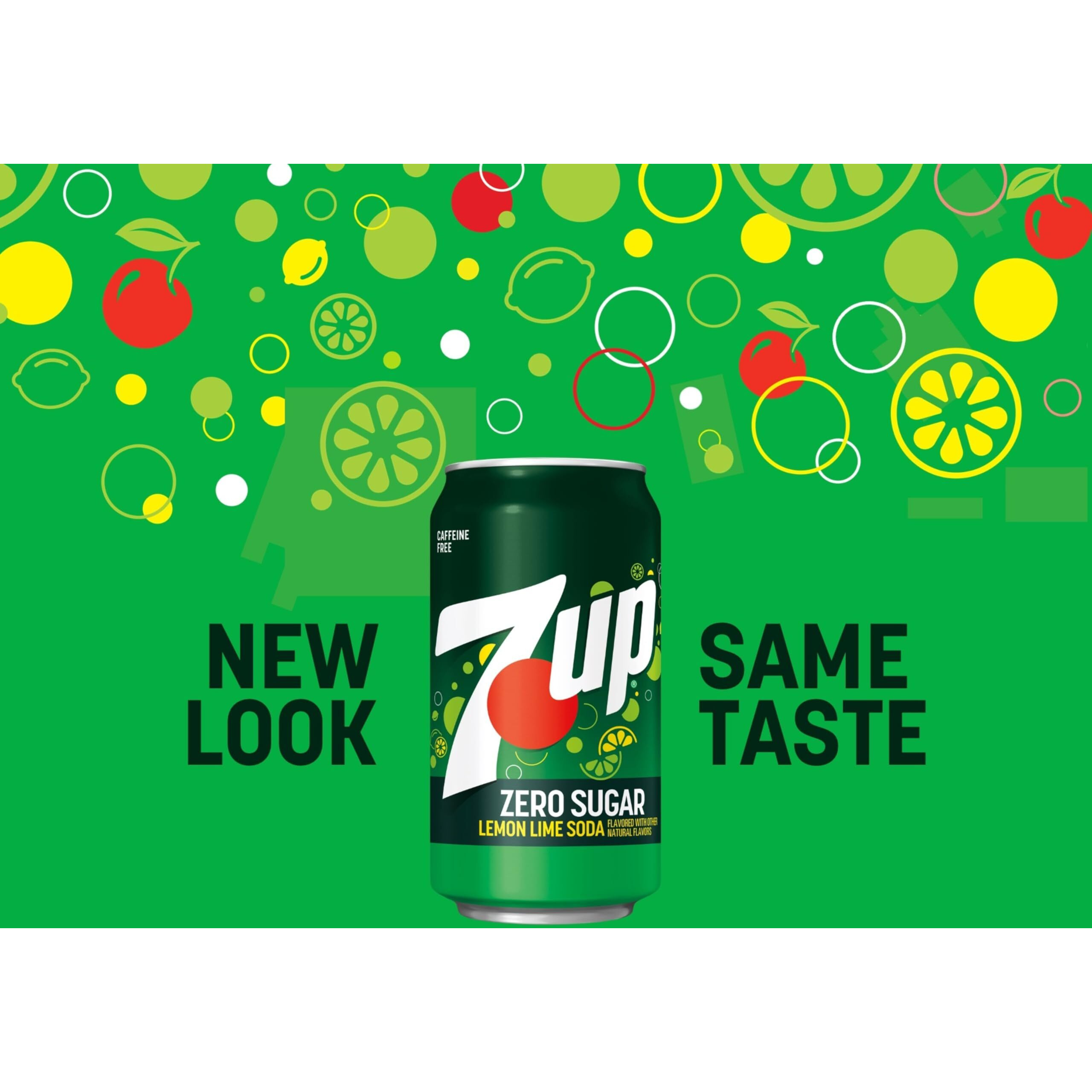 Diet 7Up Lemon Lime Soda, Zero Calories And Caffeine Free, 7.5 Fl Oz Mini Cans (Pack Of 6)